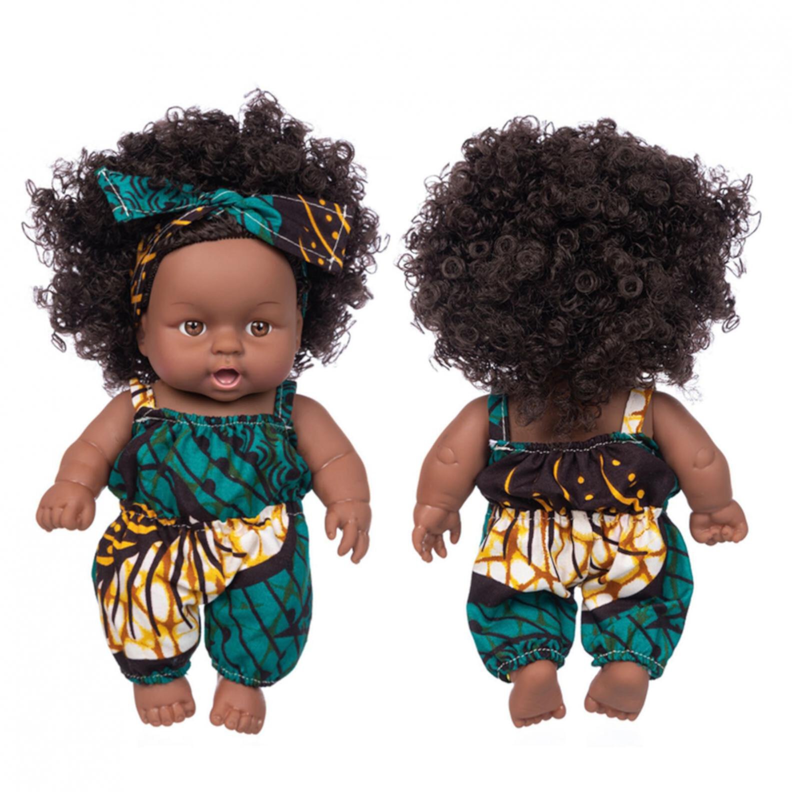 Tarmeek Black Dolls 8in American African Girl Baby Doll for Kids Aged 3 4 5 6 7 Years Fashion Play Doll Reborn Baby Toy Doll - Life Size Soft Adjustable Perfect for Birthday Tarmeek