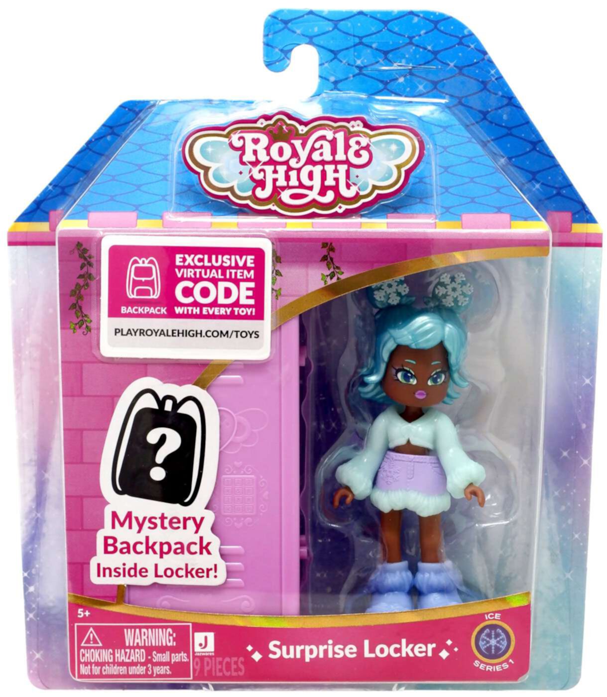 Royale High Surprise Locker Ice Mini Doll (Mystery Backpack, Virtual Item Code) Jazwares