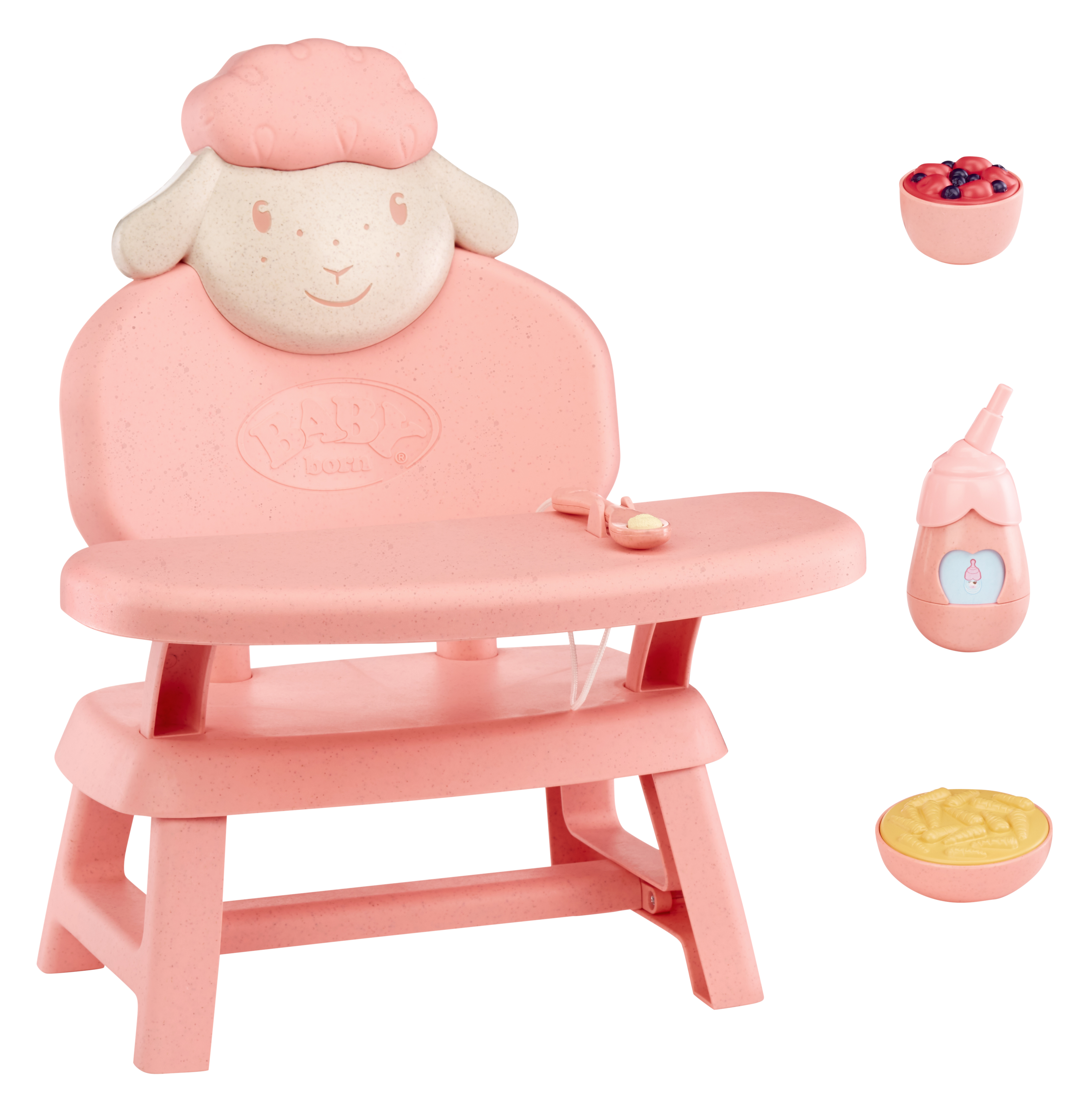 Baby Born Baby Doll Mealtime Table - Includes Food, Sturdy, High-End Design, Fits Dolls up to 17", Kids Ages 3 + Baby Born