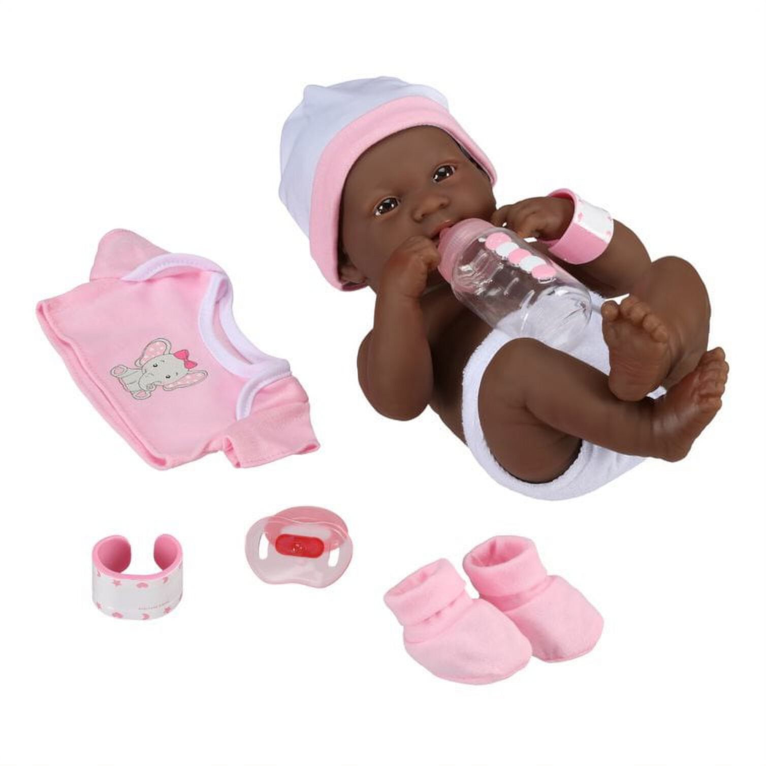 My Sweet Love Baby's First Day Pink 10 Piece Doll Gift Set,  African American Washable 15" Ages 2+ My Sweet Love