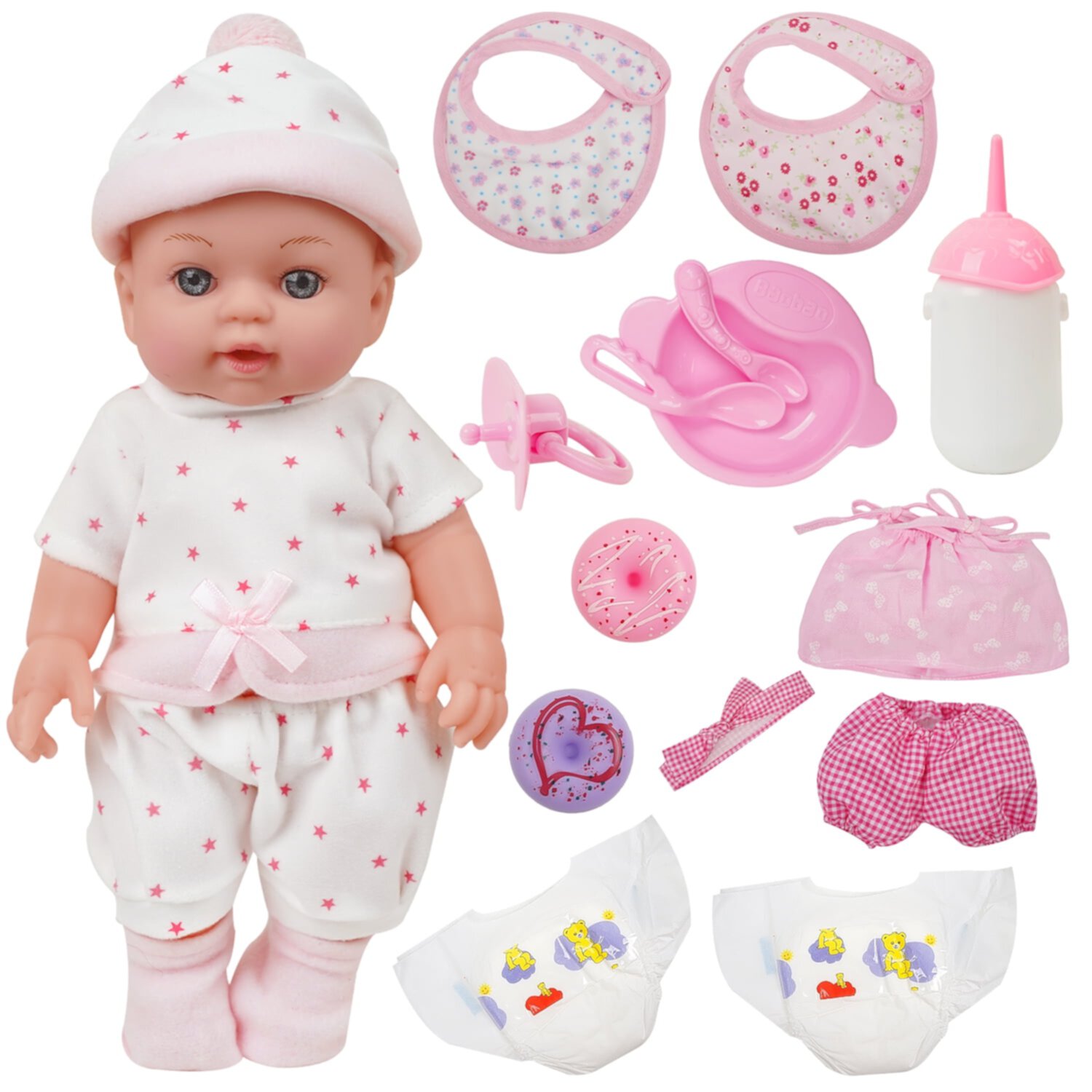 Miaio Lifelike Reborn Baby Dolls 17" Cloth Body Newborn Doll Girl that Look Real for ages 3+ Year Kids Miaio