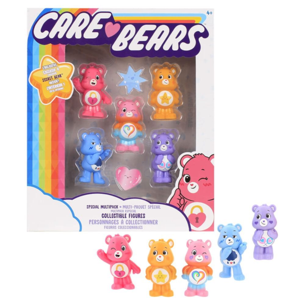 Care Bears - 2" Collectible Figures Multipack - 5 Care Bears in One Pack - Including Togetherness Bear! Care Bears