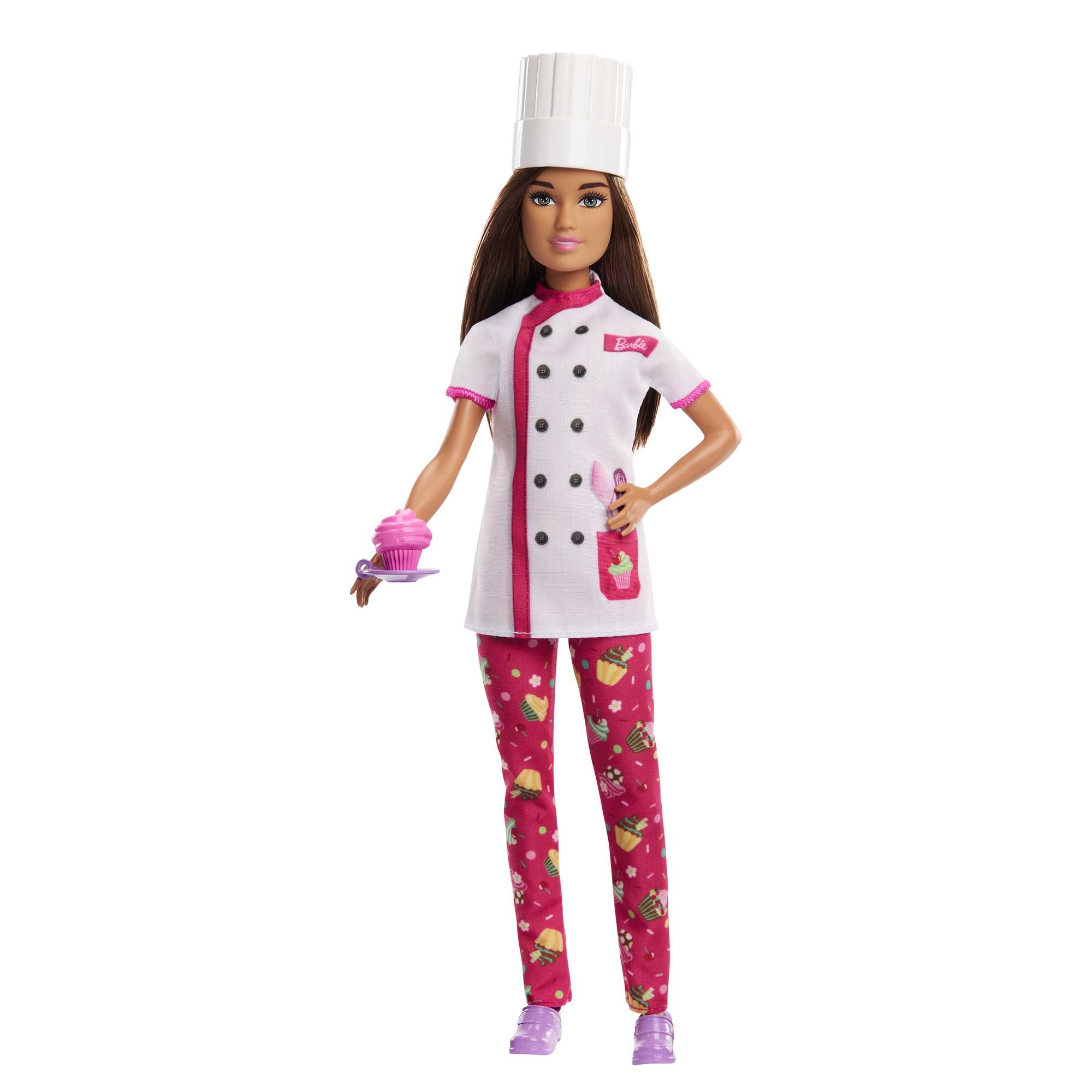 Barbie Doll & Accessories, Career Pastry Chef Doll with Hat, and Cake Slice Visit the Barbie Store