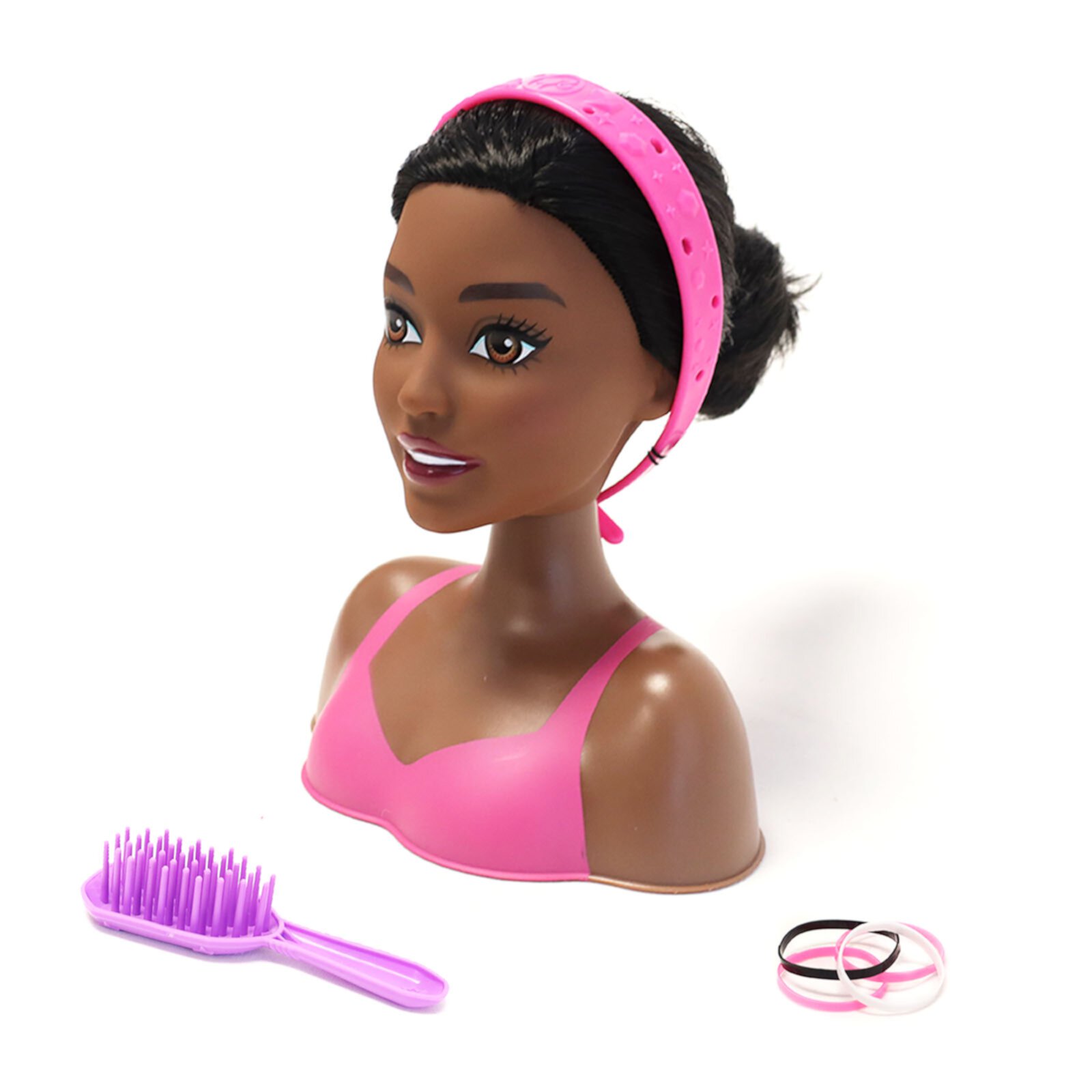 Black Barbie Glam Party 20 Piece Styling Head Set, Girls Role Playing Doll Barbie