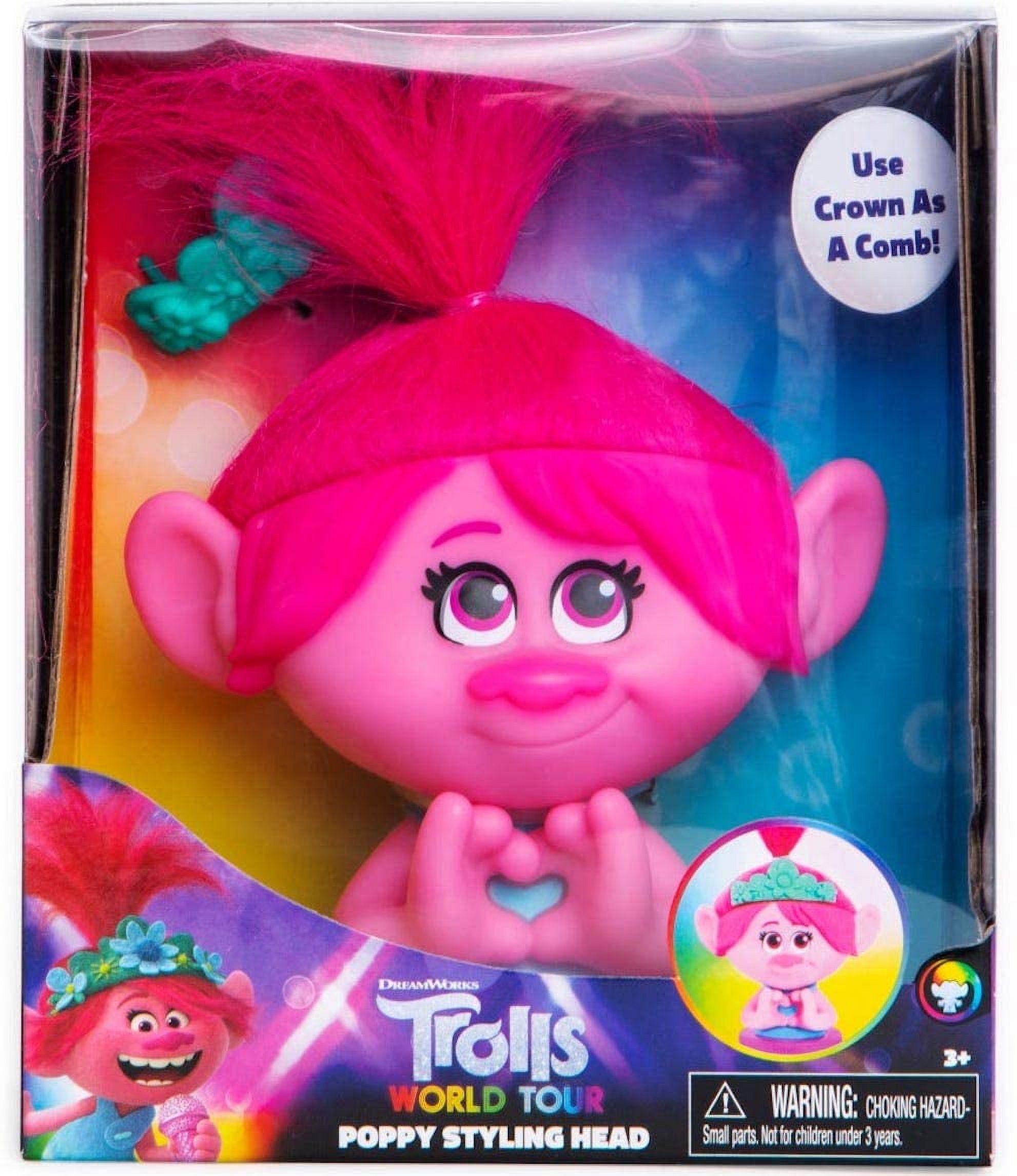 TROLLS POPPY STYLING HEAD - WORLD TOUR Dreamworks