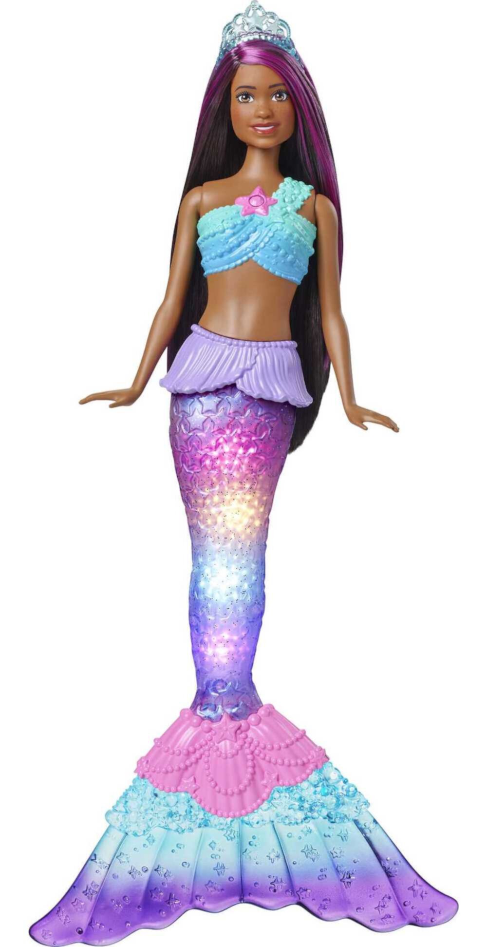 Barbie Dreamtopia Mermaid Doll with Twinkle Light-Up Tail and Purple-Streaked Hair Visit the Barbie Store