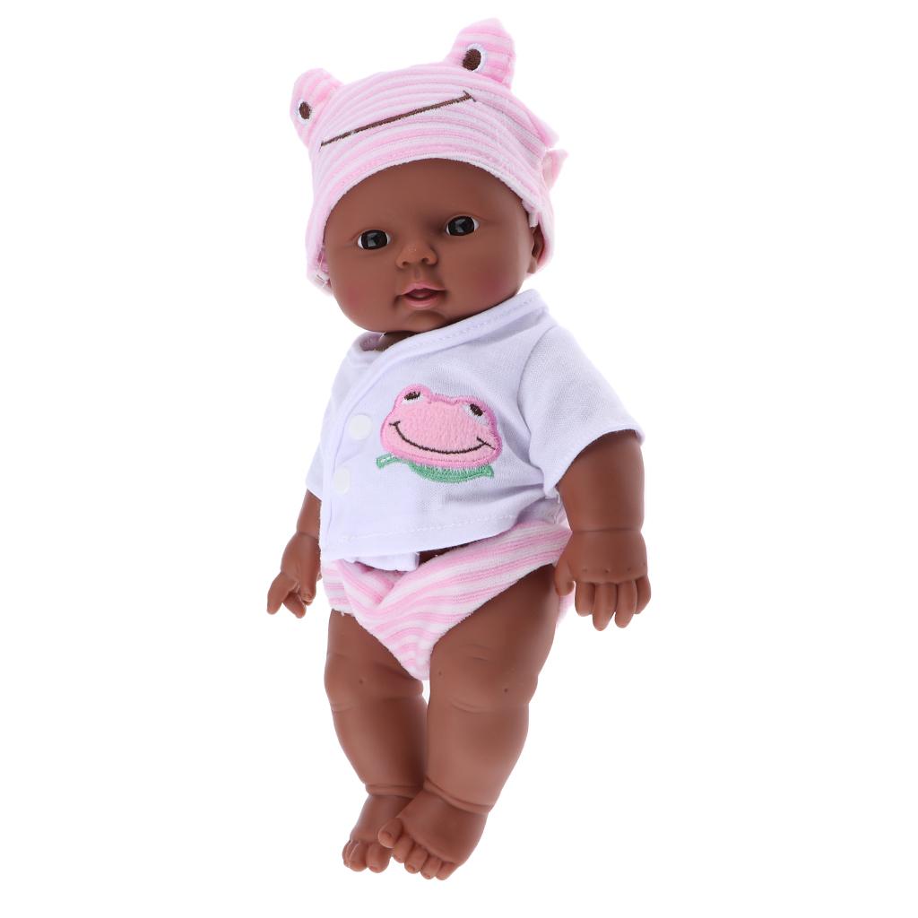 Shamjina Real Life 12inch Reborn African Black Baby Doll Soft Toy Shamjina