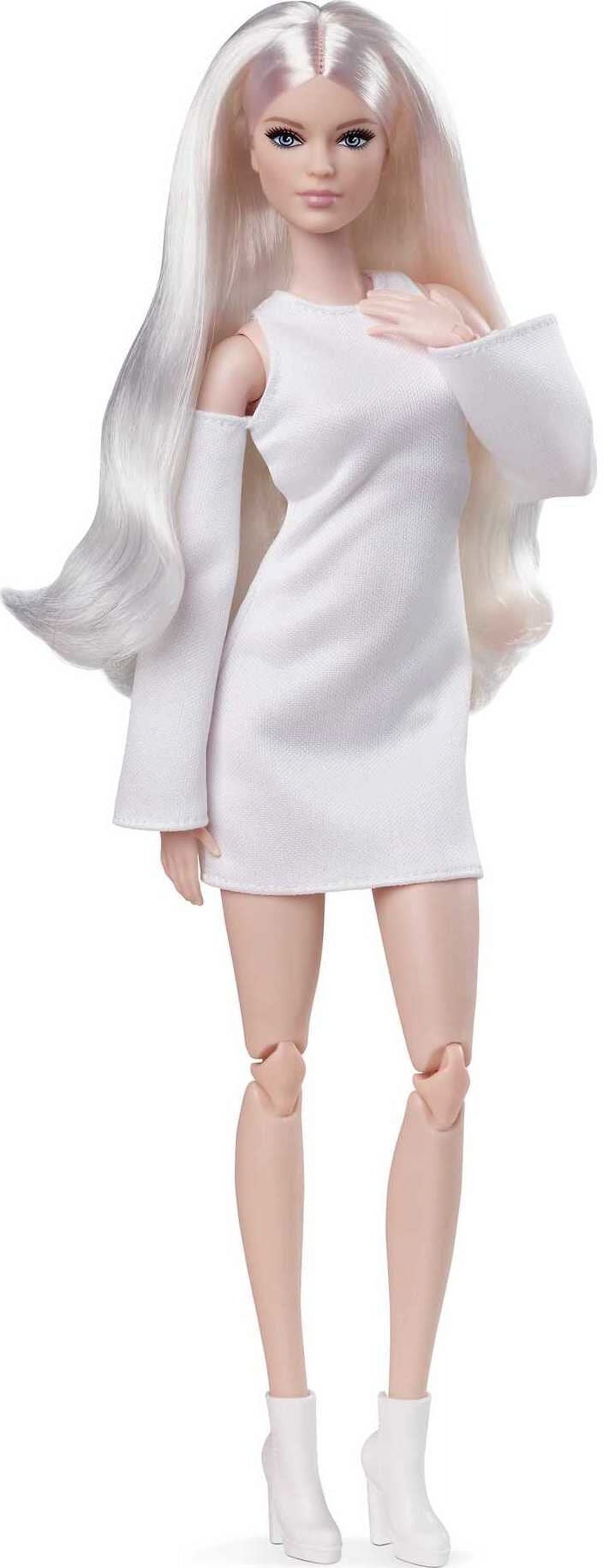 Barbie Signature Barbie Looks Doll (Tall, Blonde) Fully Posable Fashion Doll Wearing White Dress & Platform Boots, Gift for Collectors Visit the Barbie Store