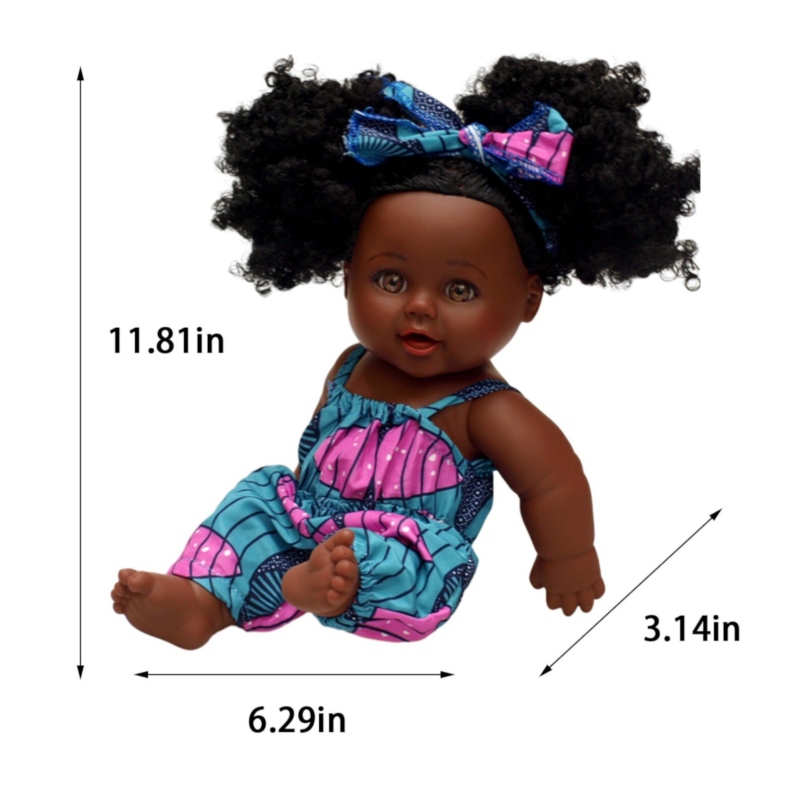 Tarmeek Lifelike Reborn Baby Dolls- Realistic Baby Doll 11.8 Inch Doll Reborn Baby Dolls Black Girl with Clothes and Toy Gift for Kids Age 3+ Tarmeek