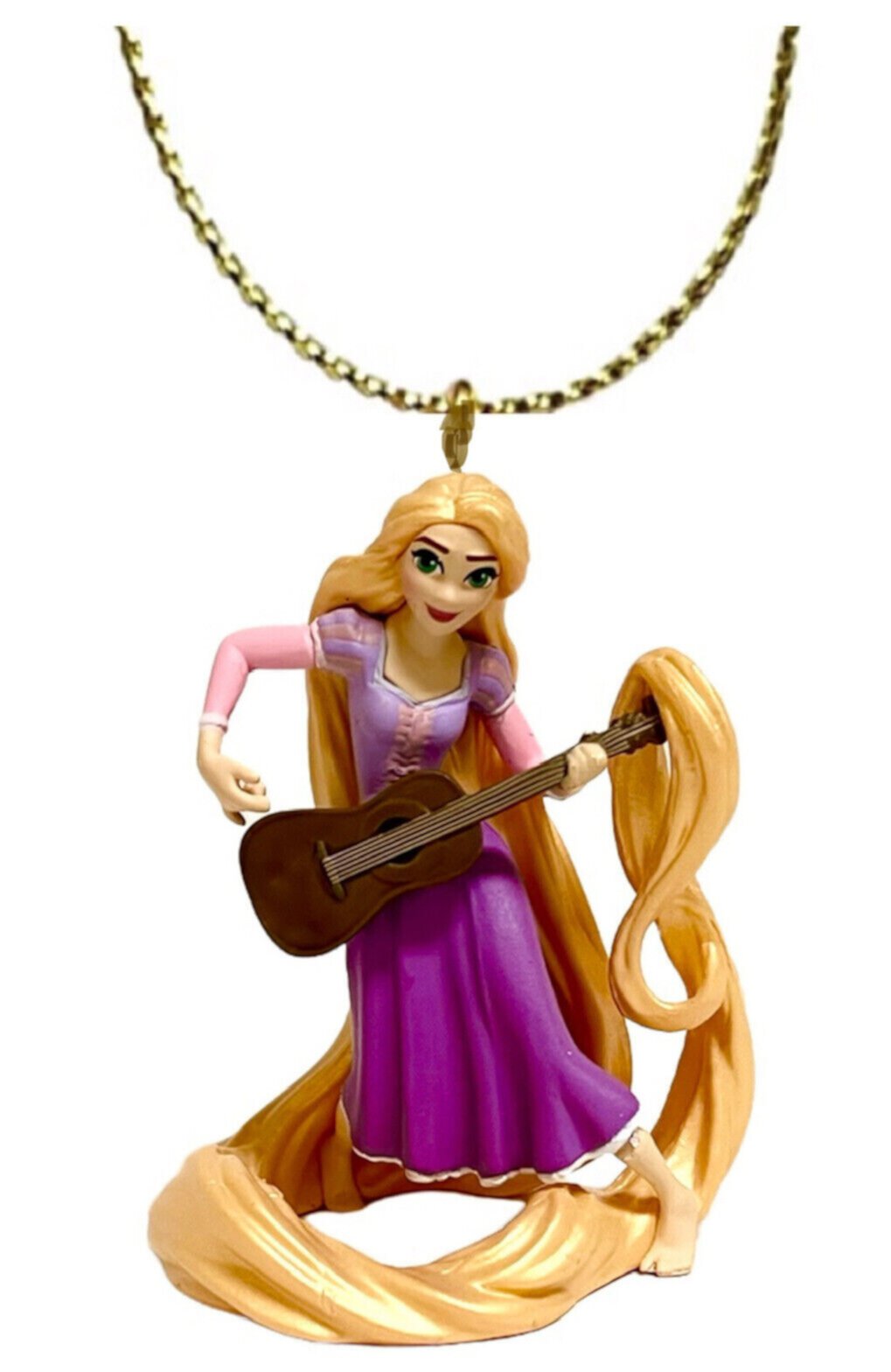 Princess Rapunzel & Guitar Playful Tangled Ornament Charm Figure Figurine PVC 3” Generic