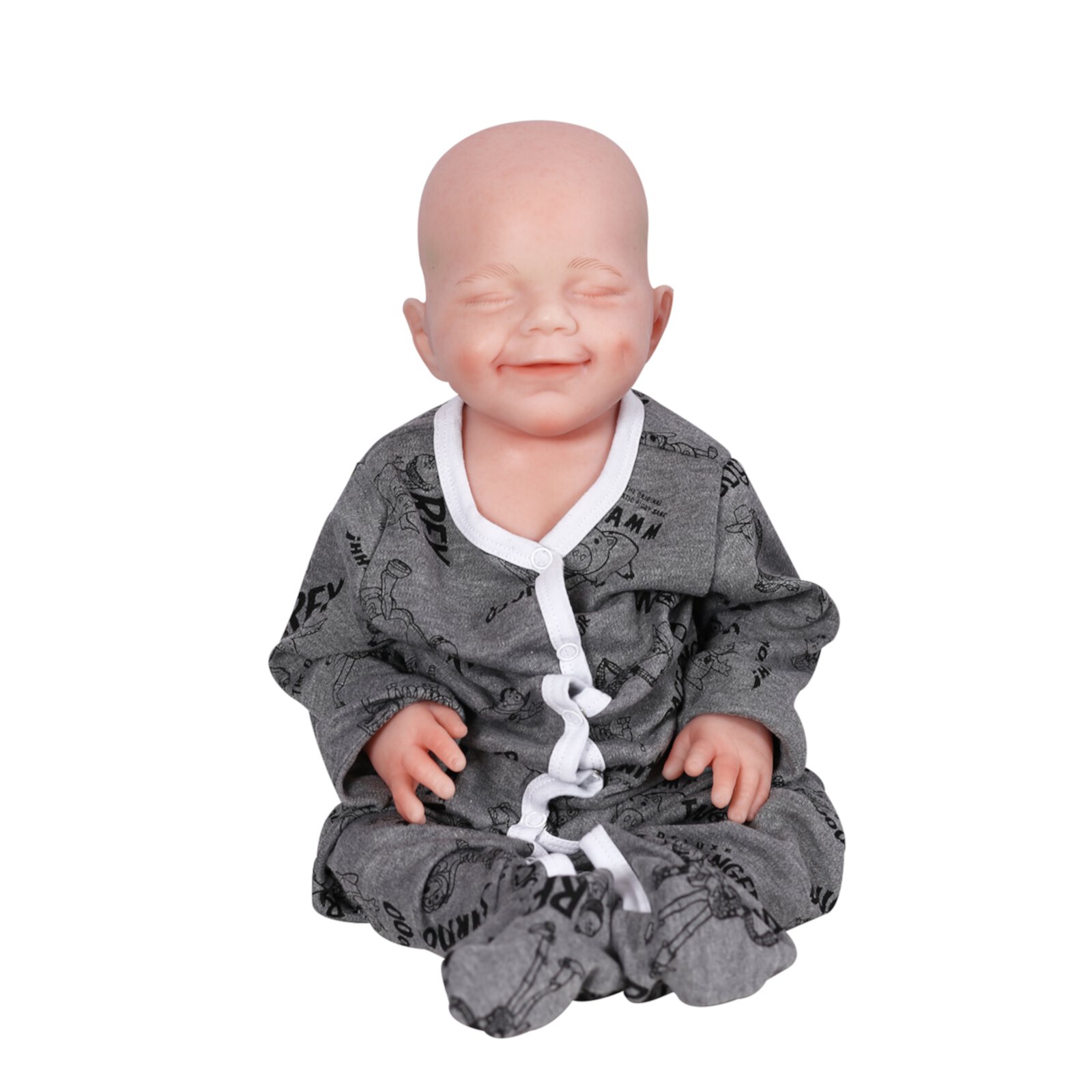 18.5 inch Reborn Baby Dolls with Smile Realistic Baby Boy Toys Infant Birthday Gifts for Kids 6 + Cosdoll