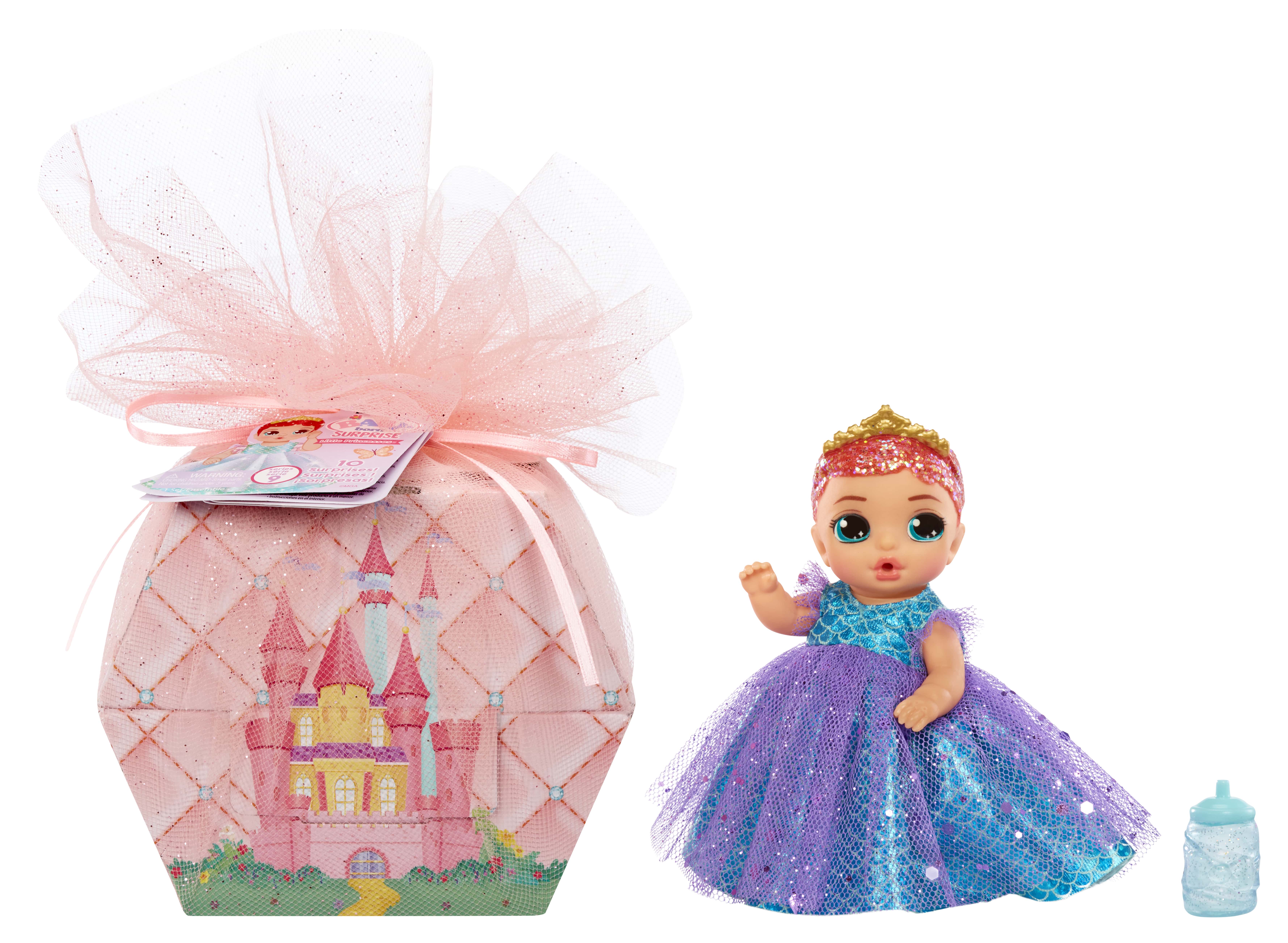 Baby Born Surprise Small Dolls Series 9 - Unwrap Surprise Collectible Baby Doll with 3 Water Surprises, Princess-Themed Dress, Color Change Diaper, Castle Packaging, Kids Ages 4+ Baby Born