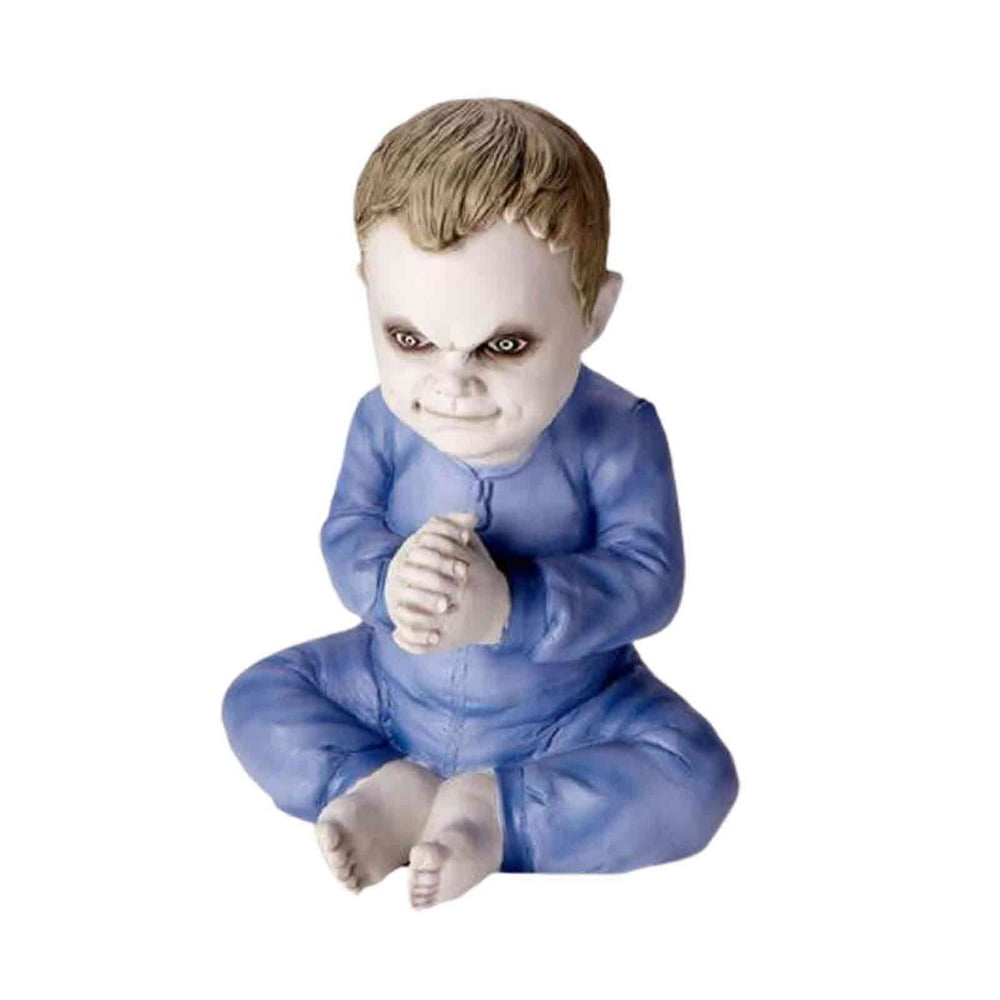 AMERTEER Halloween Scary Ghost Baby Doll - 3.5IN Scary Resin Statue Craft Halloween Haunted House Decoration Garden Decorative Props Bar Haunted House Cemetery Decorations(A) Amerteer