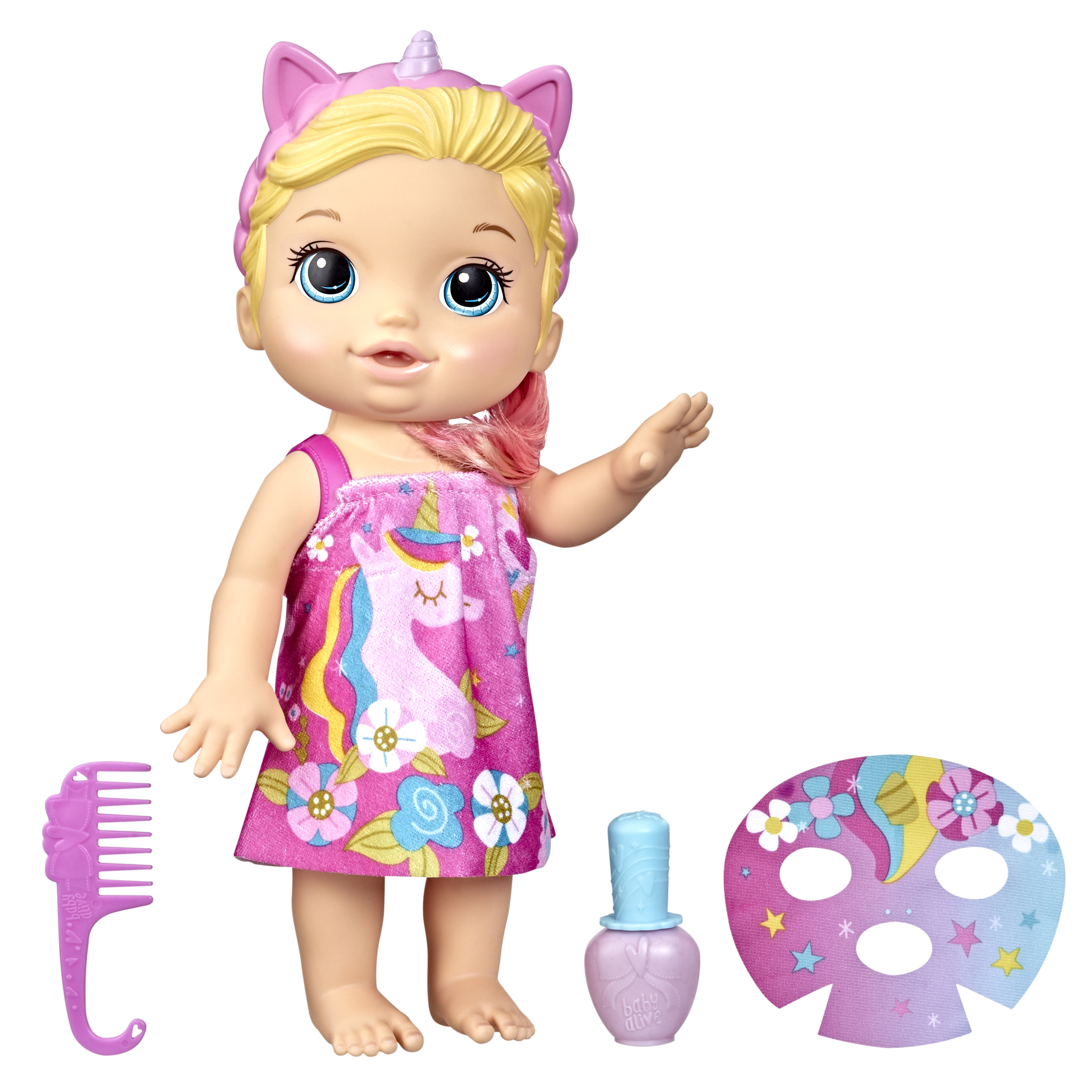 Кукла Baby Alive Glam Spa Baby с аксессуарами для маникюра и макияжа, 32.5 см, для детей от 3 лет Baby Alive