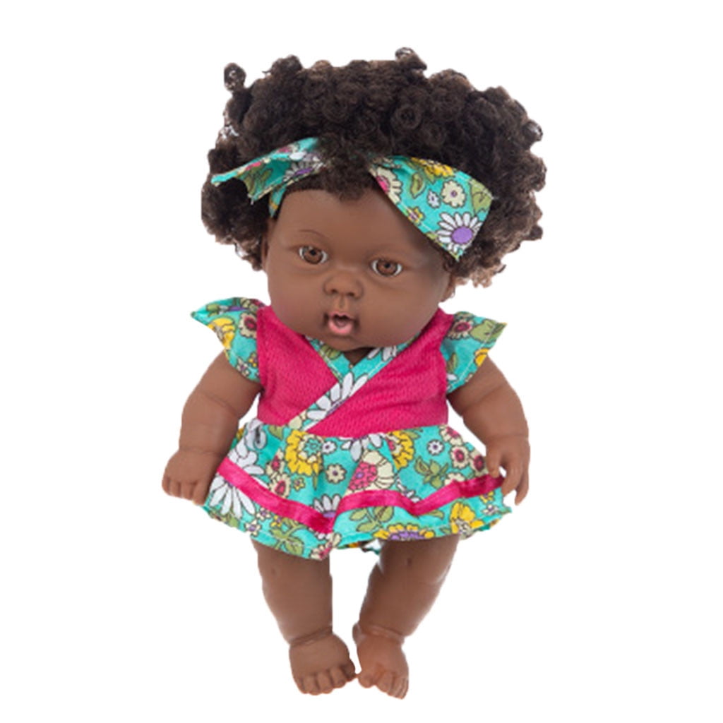 Baby Dolls Black Girl Dolls,Lifelike Girl Black Baby Doll Handmade Soft Realistic Baby Dolls for 2 Year Old Girls and Up,Fashion Black Baby Doll Play Doll for KidsGifts for Family VANLOFE