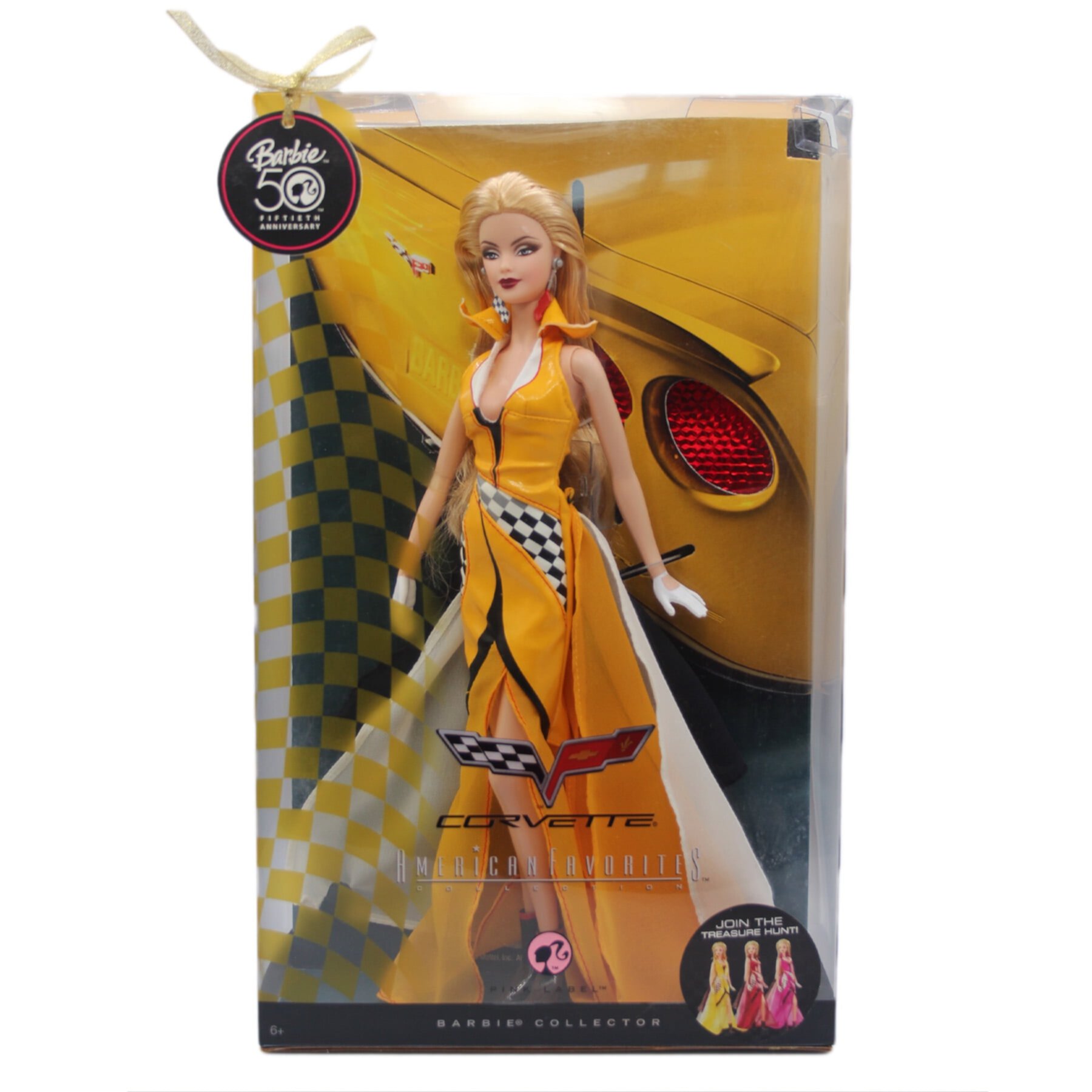 2008 Yellow Corvette Barbie, NRFB, (N4984) Non-Mint Box - Pink Label Visit the Barbie Store