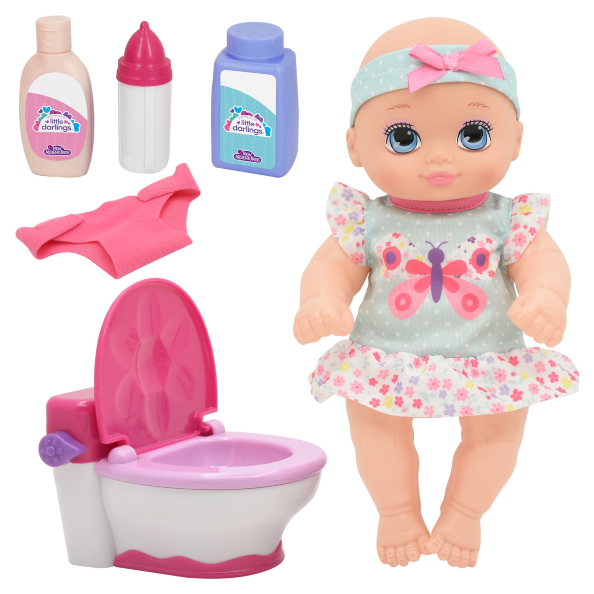 New Adventures - Little Darlings - It's My Potty 10 Inch Doll with Potty Chair Little Darlings