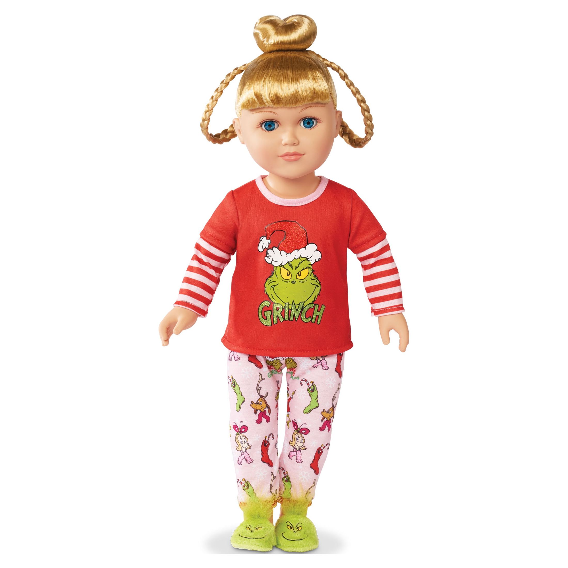 My Life As Poseable Grinch Sleepover 18 inch Doll, Blonde Hair, Blue Eyes My Life as