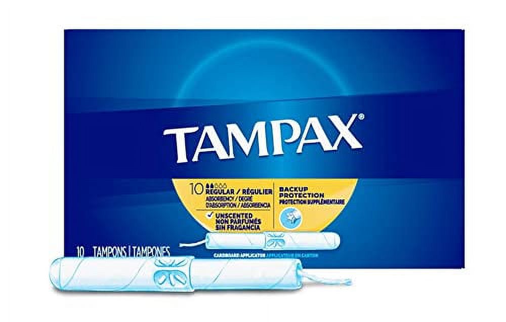 Tampax Cardboard, Regular Absorbency Tampons, 10 Count Tampax