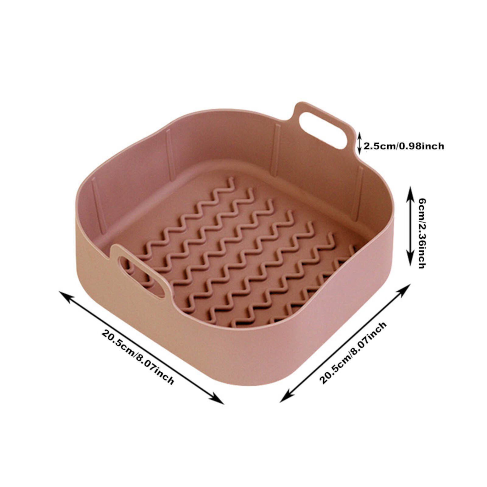 Double Sided Food Tray Board, Inner Tray, Air Fryer Fittings Square Silicone Pot Pad Wavy Stripes Hxoliqit