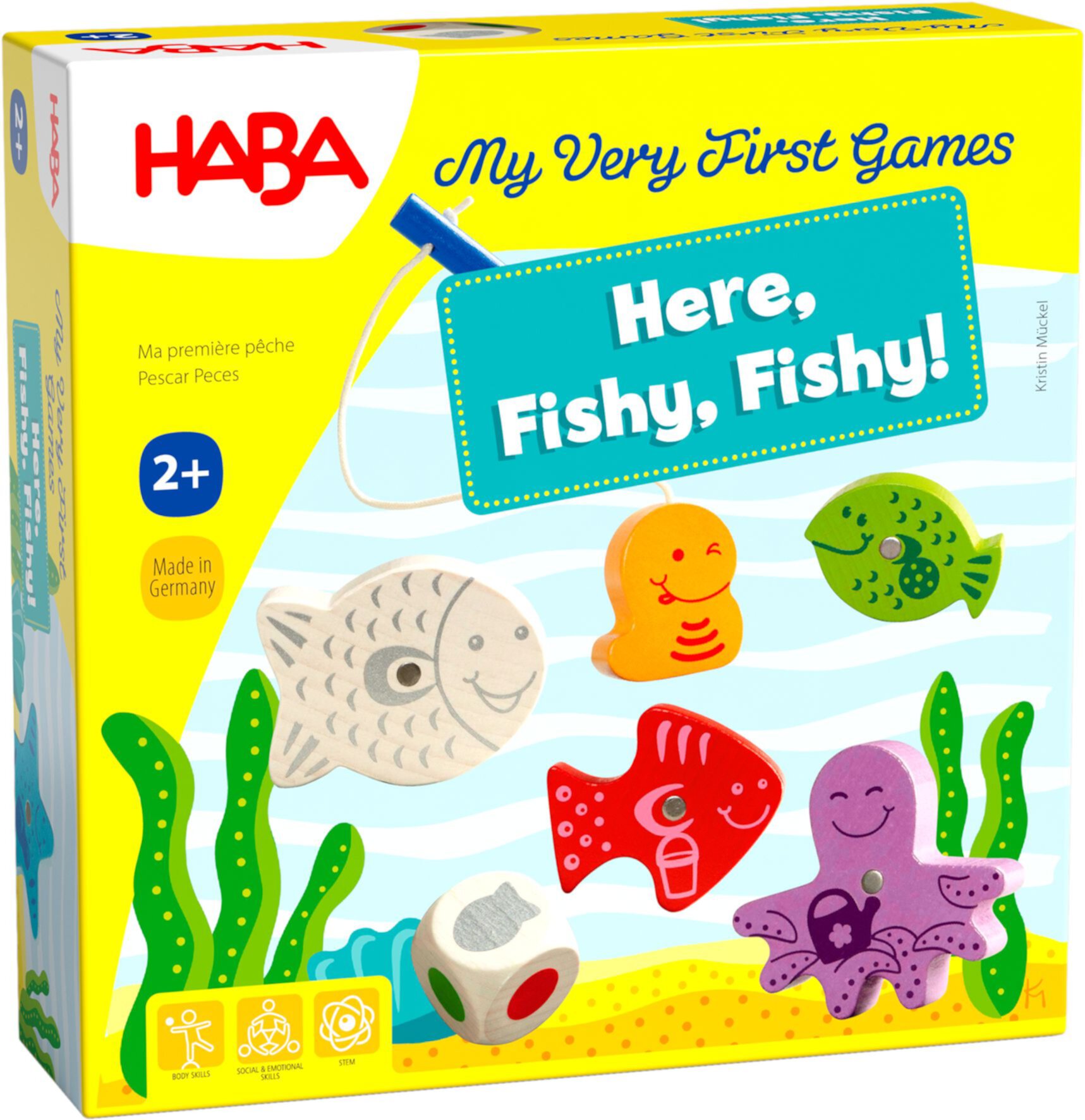 HABA My Very First Games - Here Fishy Fishy! Magnetic Fishing Game (Made in Germany) Haba