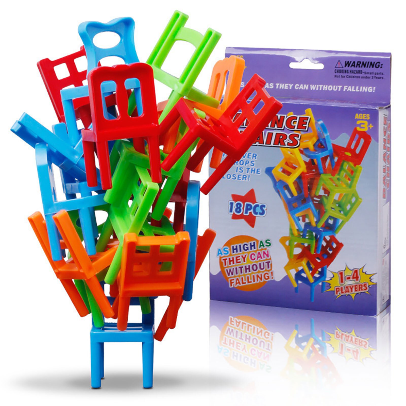 AaSFJEG Birthday Gift New Children's Hot-selling Toy Chair DIY Balance Stool Puzzle Game Set AaSFJEG