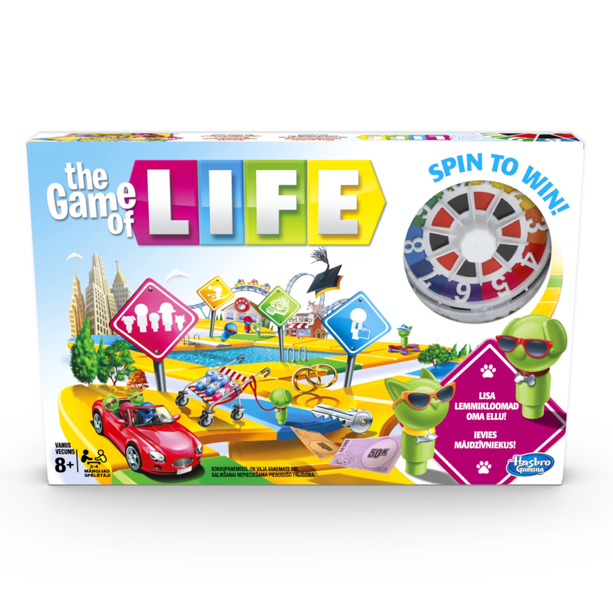 The Game of Life, for Kids Ages 8 and Up, 2-4 Players HASBRO