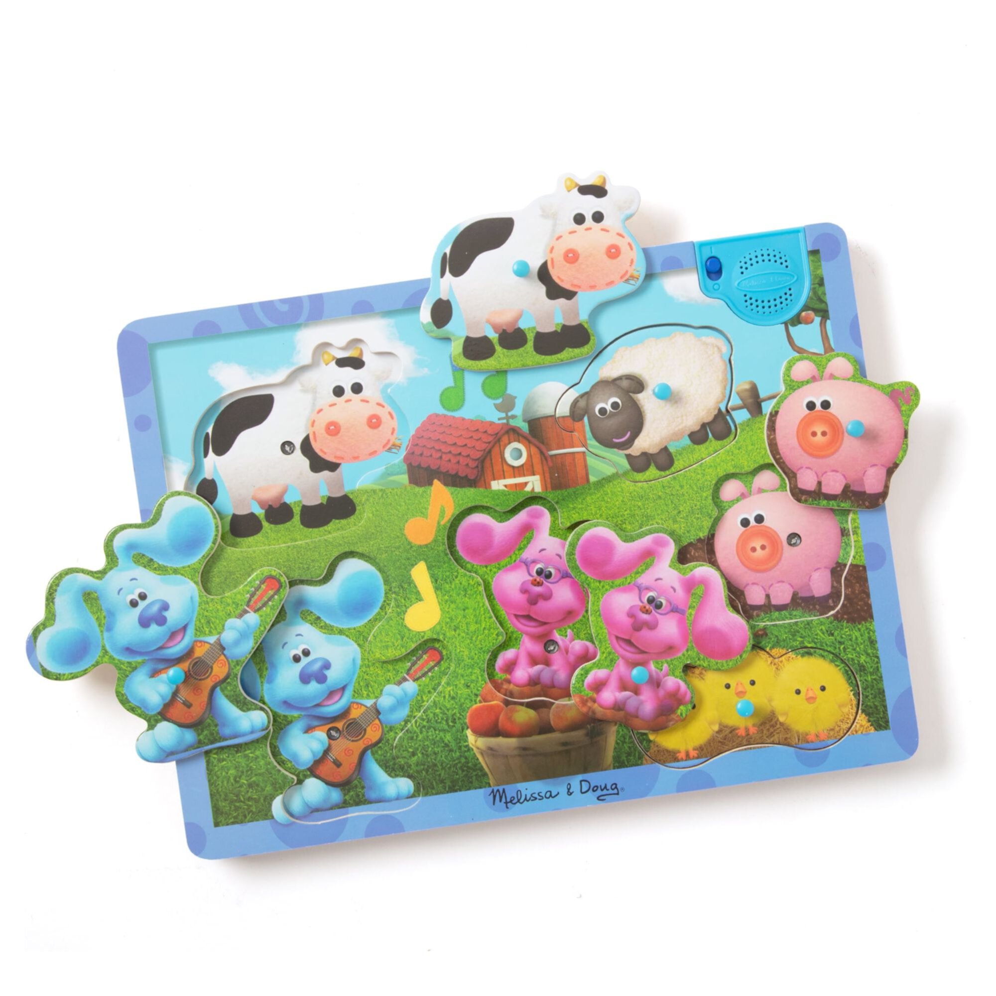 Melissa & Doug Blue's Clues & You! Wooden Sound Puzzle - Musical Farm (6 Pieces) Melissa & Doug