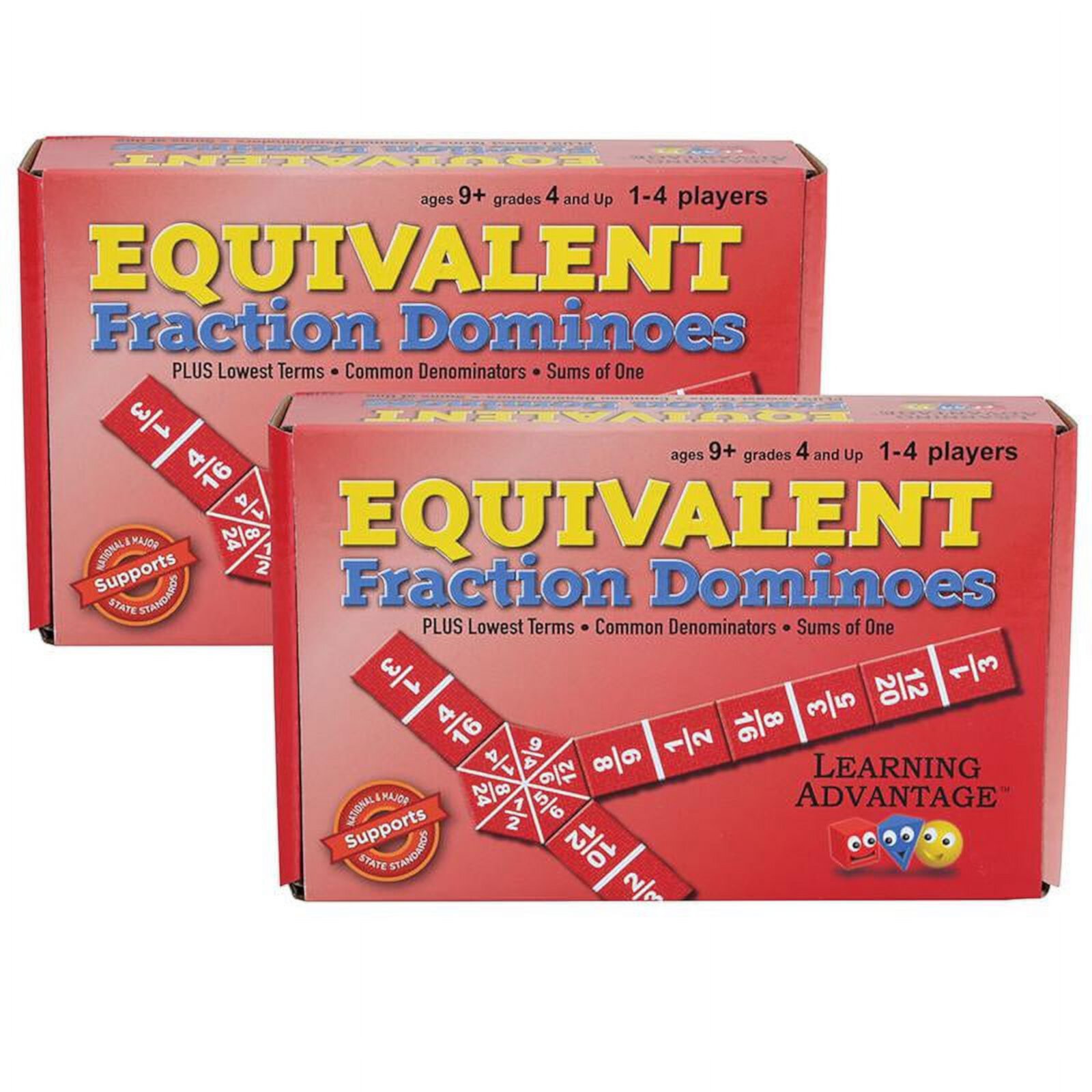 Learning Advantage Equivalent Fraction Dominoes, Pack of 2 Learning Advantage