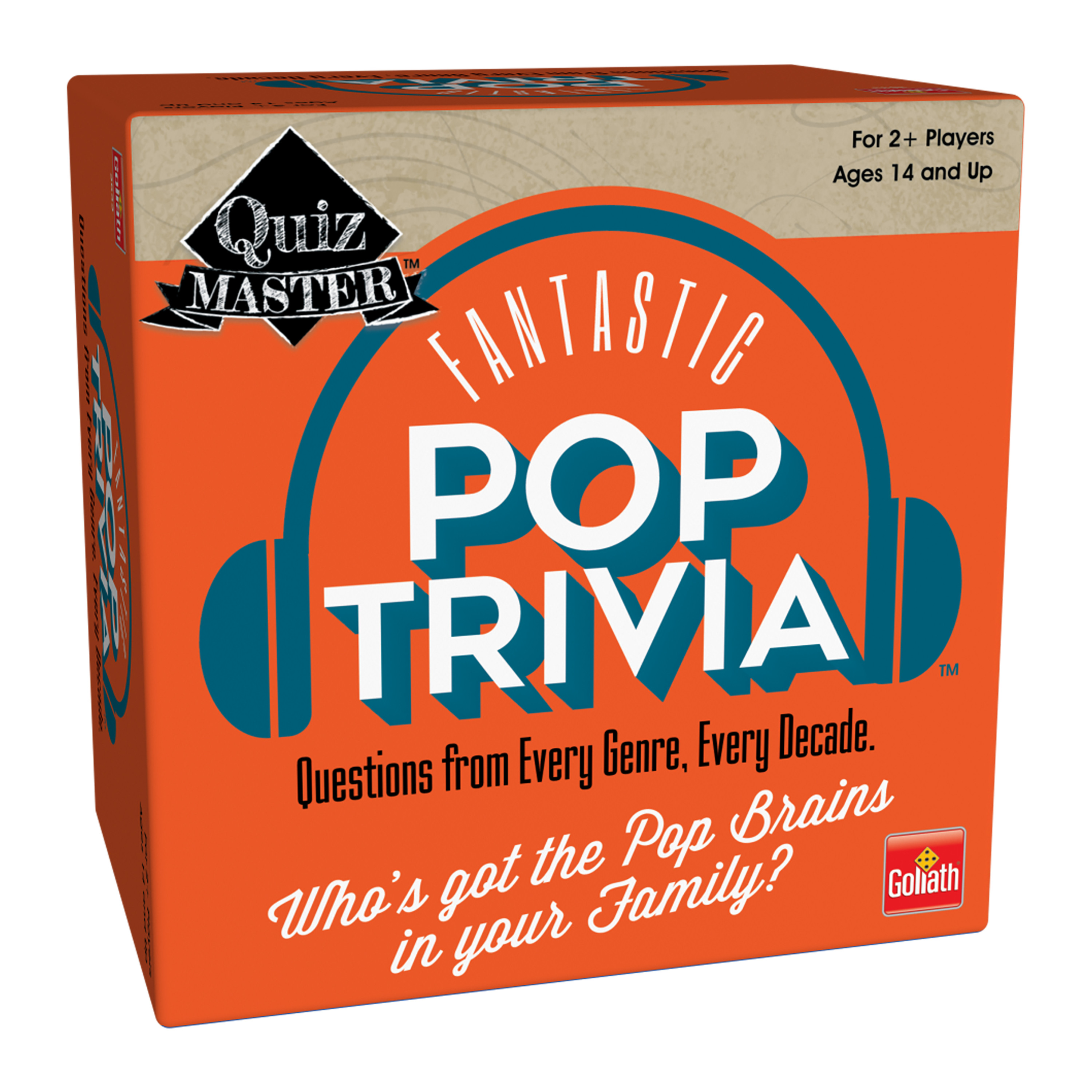 Настольная игра Pop Trivia с 900 вопросами по популярной культуре, для компании от 2 человек, от 14 лет Goliath