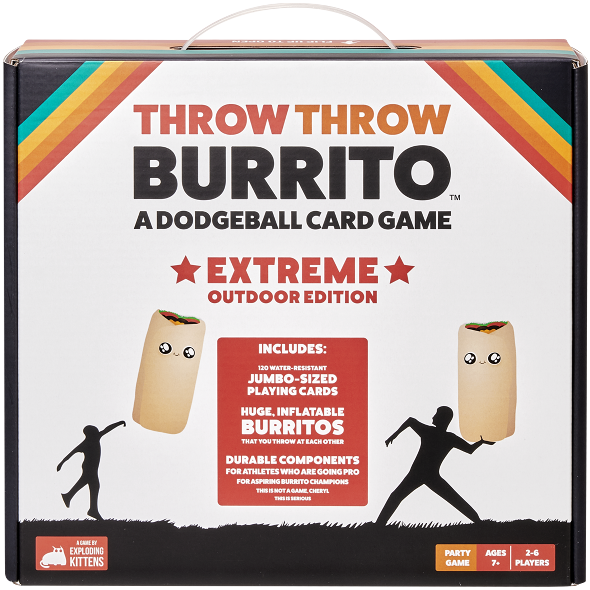 Throw Throw Burrito Extreme Outdoor Party Game by Exploding Kittens, Ages 7 and up, 2-6 Players Exploding Kittens