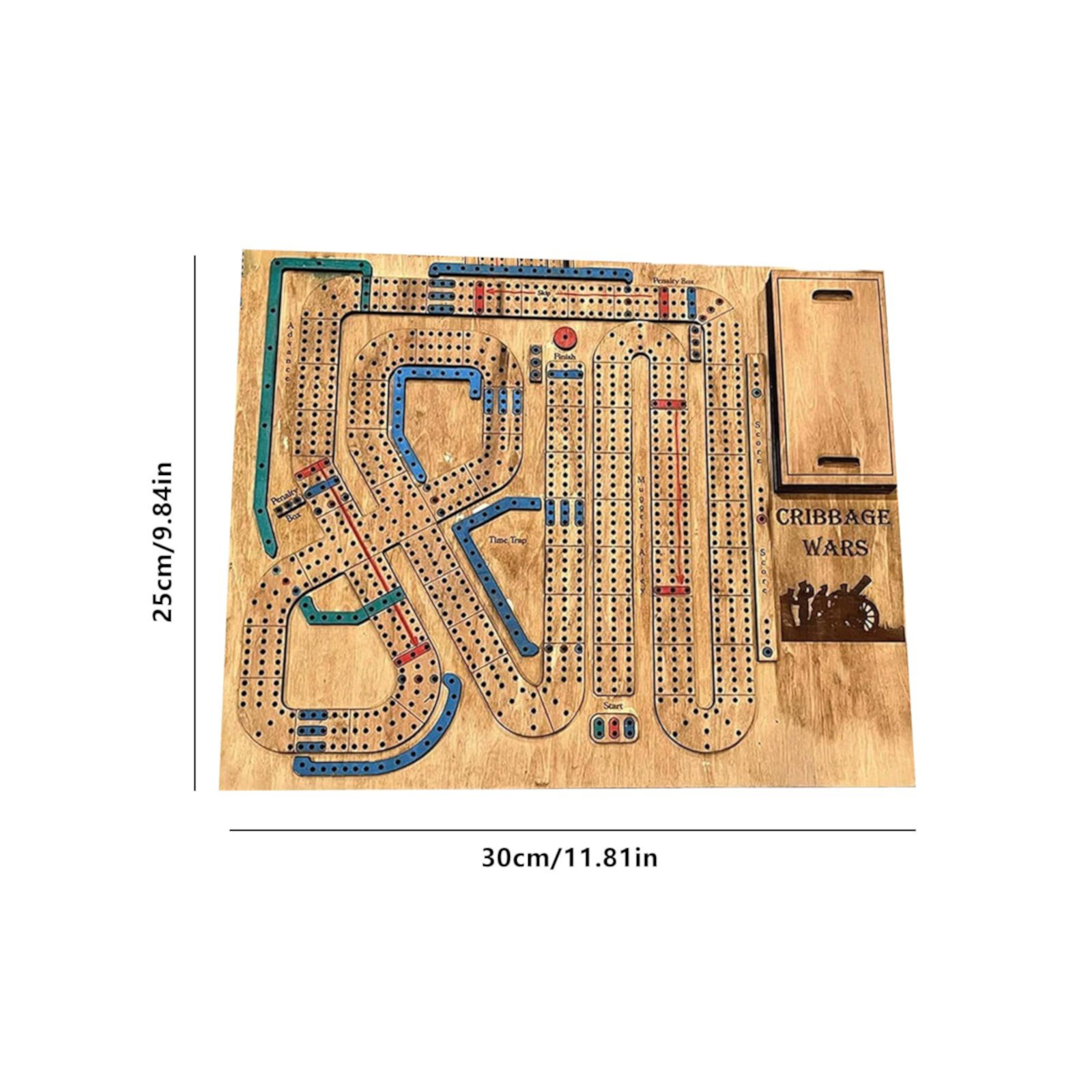 2024 Cribbage Wars Board Game - Wooden Set with Storage Compartment. Play Cribbage War Game with Family. Unique Cribbage Boards for Endless Entertainment. Great for Game Nights. Eguobalx