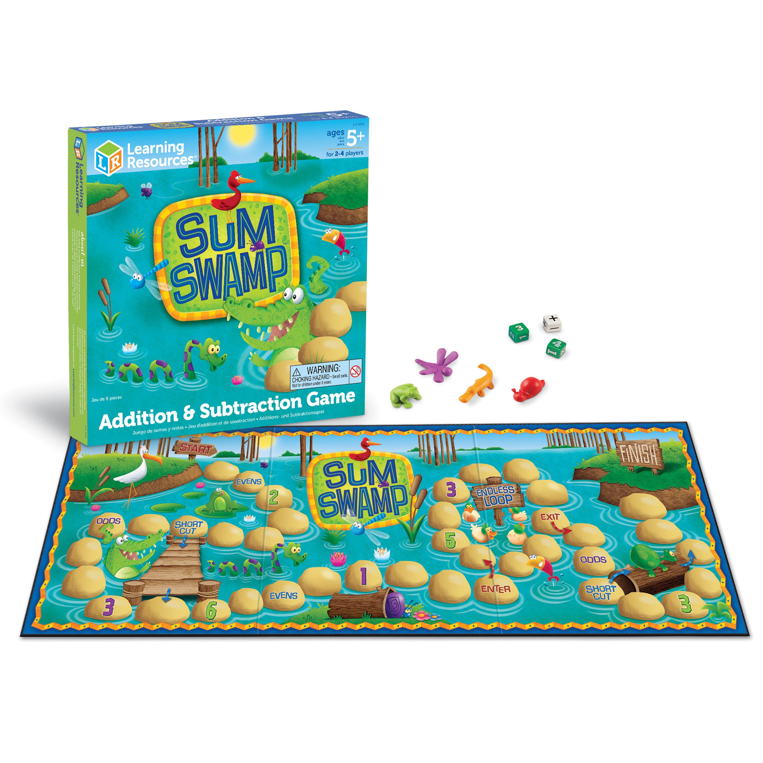 Learning Resources, LRNLER5052, Sum Swap Addition/Subtraction Game, 1 Each, Multi Learning Resources