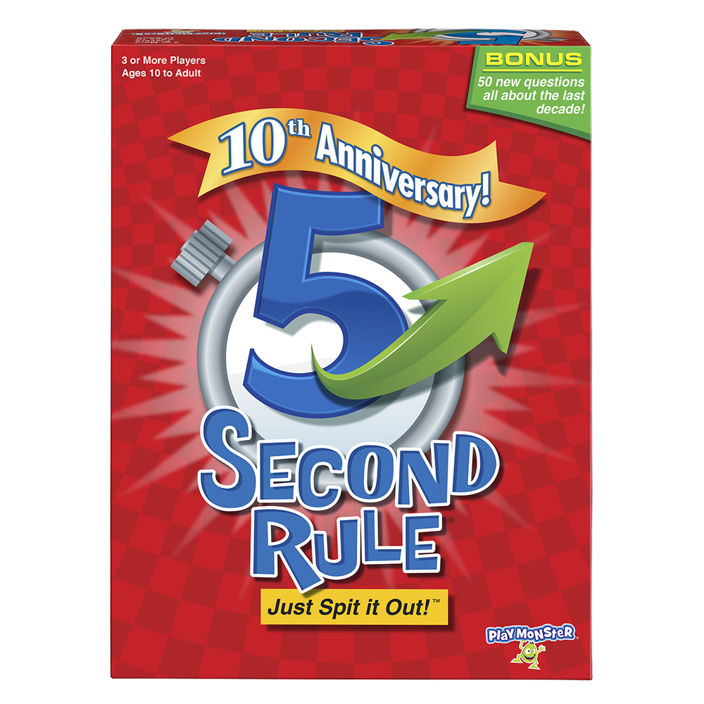 PlayMonster 5 Second Rule Card Game, 10th Anniversary Edition, Children Ages 10+ PLAYMONSTER