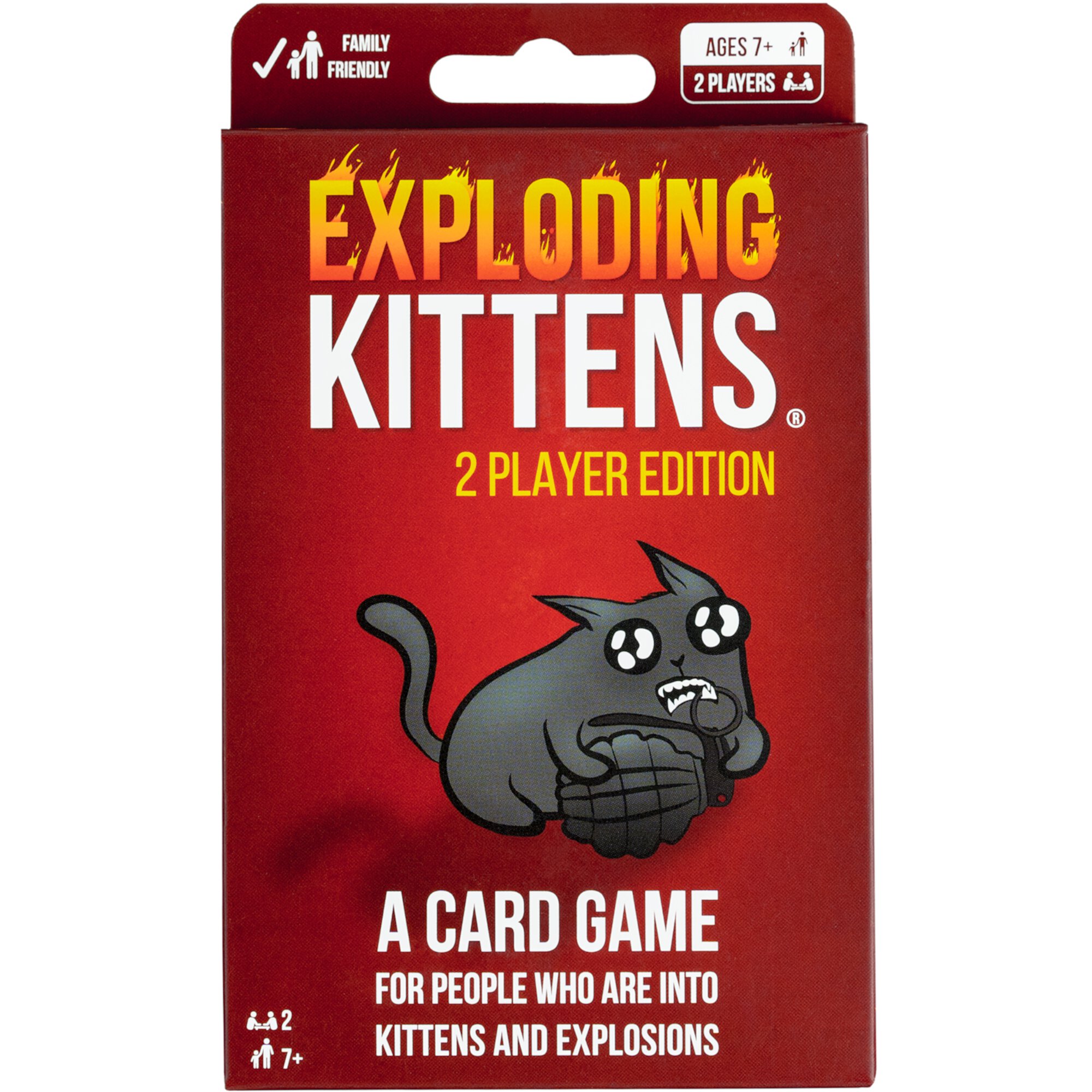 Exploding Kittens Brand 2 Player Party Game,15 Mins, Ages 7 and up Exploding Kittens