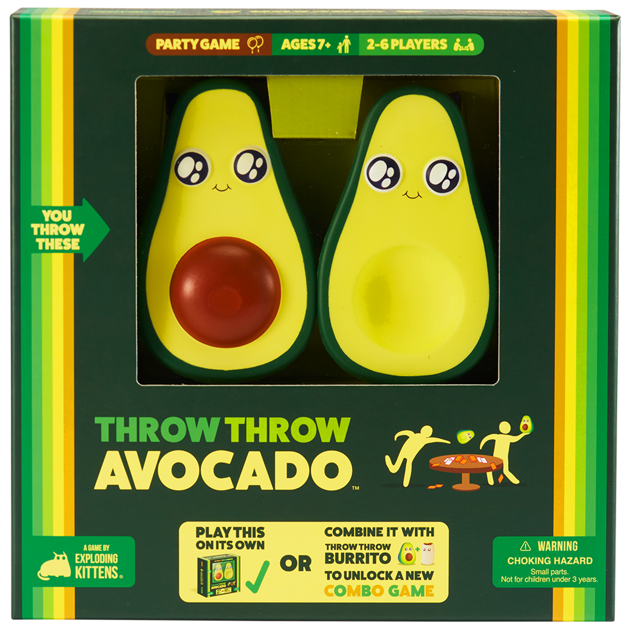 Throw Throw Avocado - a Dodgeball Party Game by Exploding Kittens Brand, Ages 7 and up, 2-6 Players Exploding Kittens