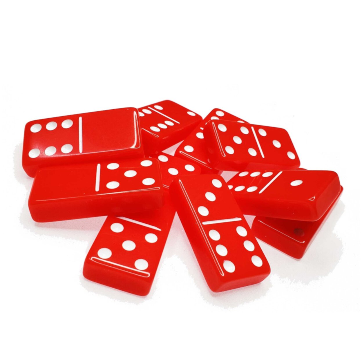 Premium ACRYLIC Double 6 JUMBO Dominoes Set Game RED G8Central