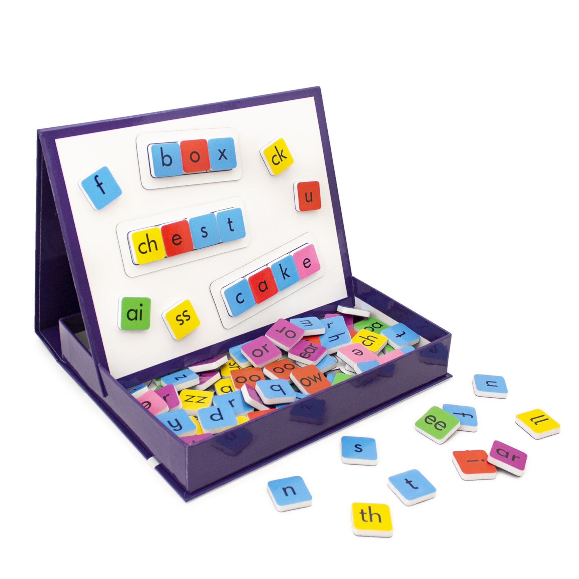 Junior Learning Rainbow Phonics Tiles Set, 90 Tiles, Ages 5-9, Comprehensive Spelling Toolkit, K-5 Junior Learning