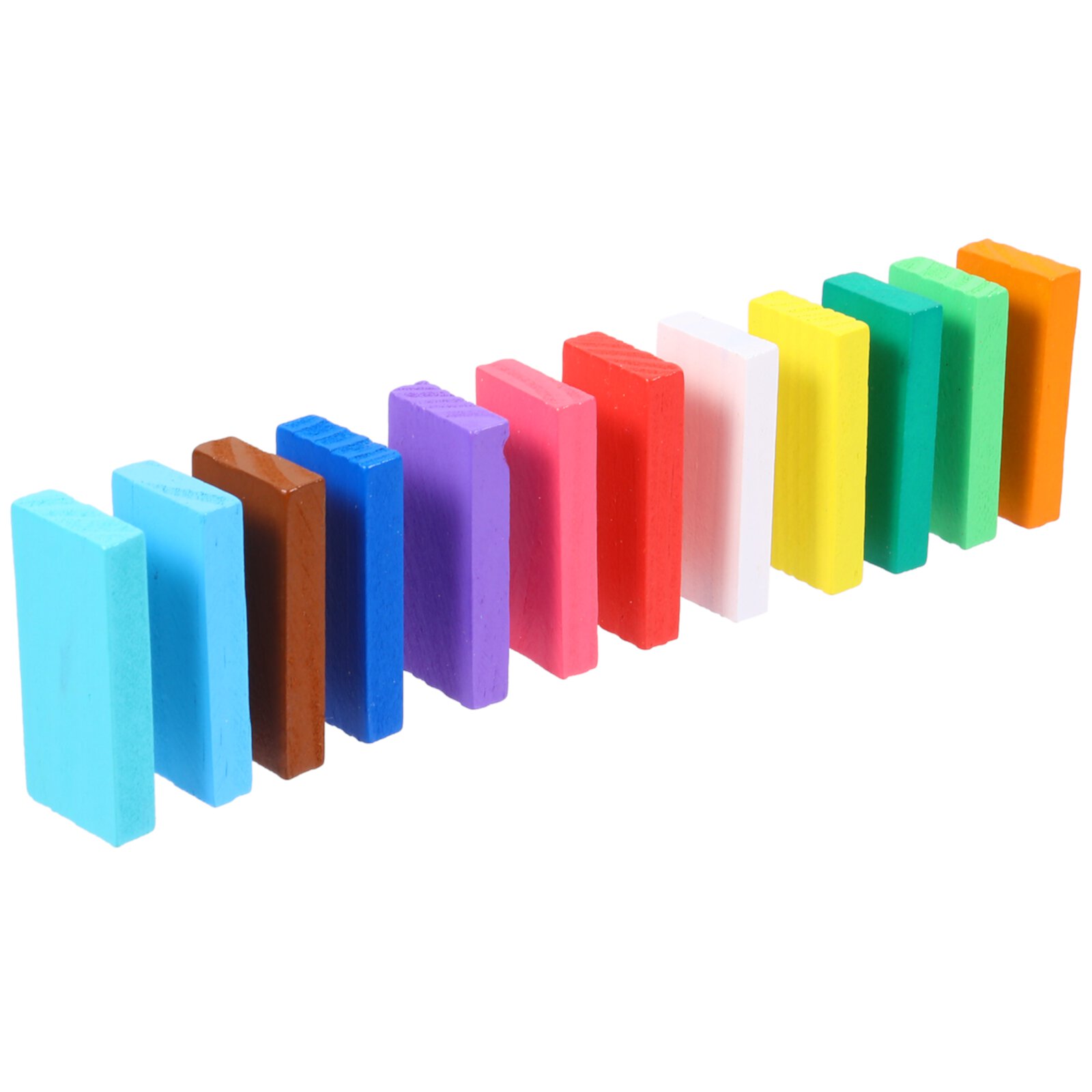 240pcs/ 2 Set Wooden Dominoes Blocks Educational Toy Bulk Building for Stacking NUOLUX