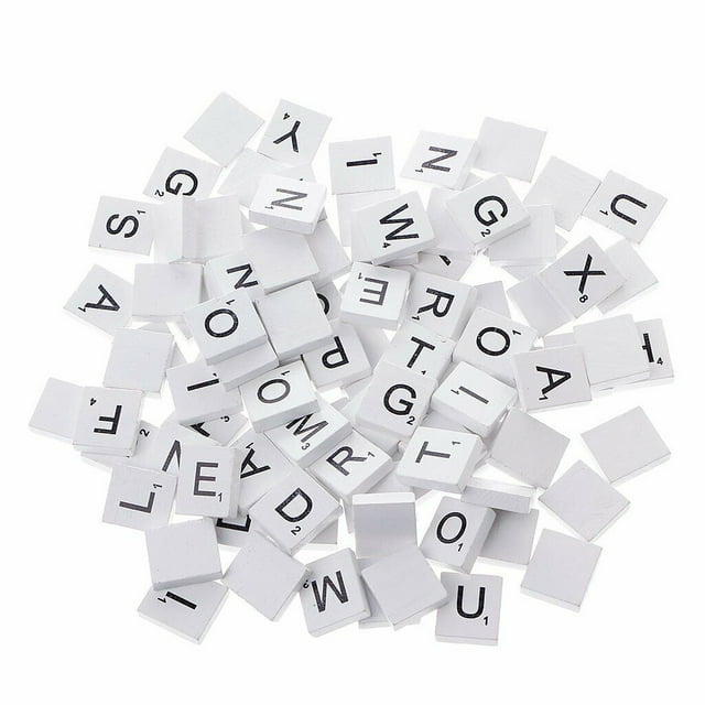 Unique Deals Wooden Scrabble Tiles Set 100 Tiles for Kids Kids Craft Pendant Spelling Alphabet Unique Deals