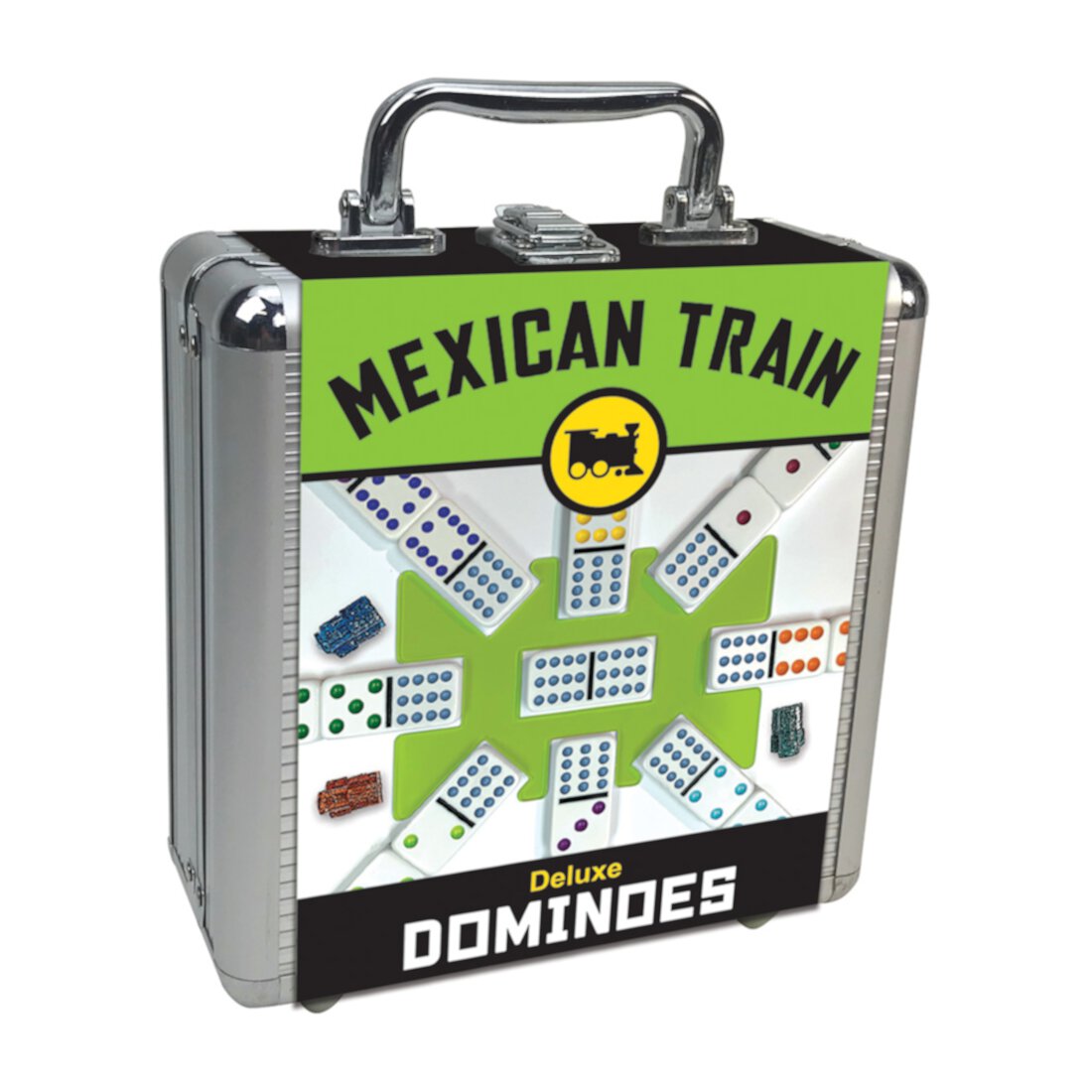 Mexican Train Deluxe Dominoes Traditional Tile Game, by University Games University Games