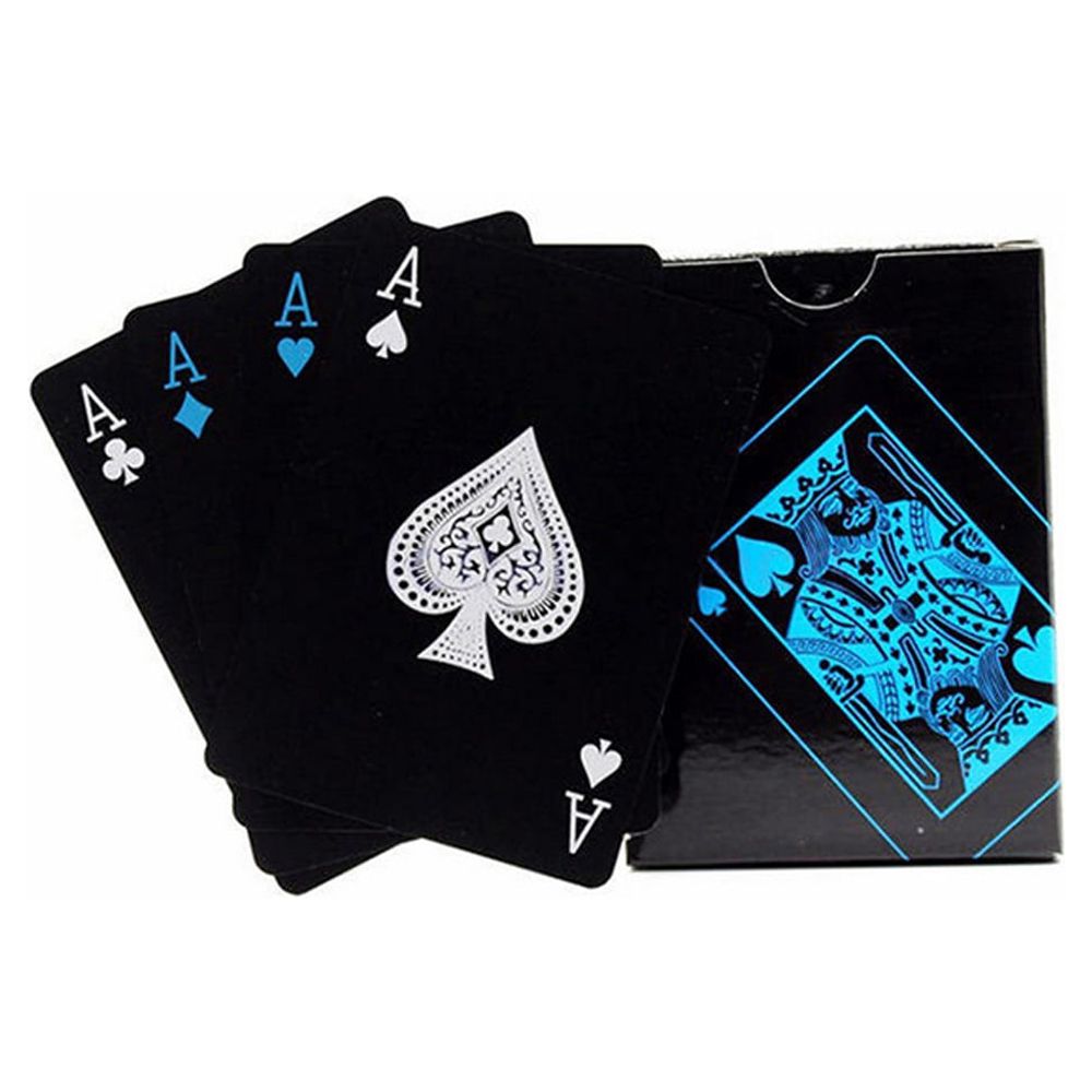 Anself 54Pcs Fine-quality Plastic PVC Poker Waterproof Black Playing Cards Creative Gift Practical Magic Poker Gaming Cards Anself