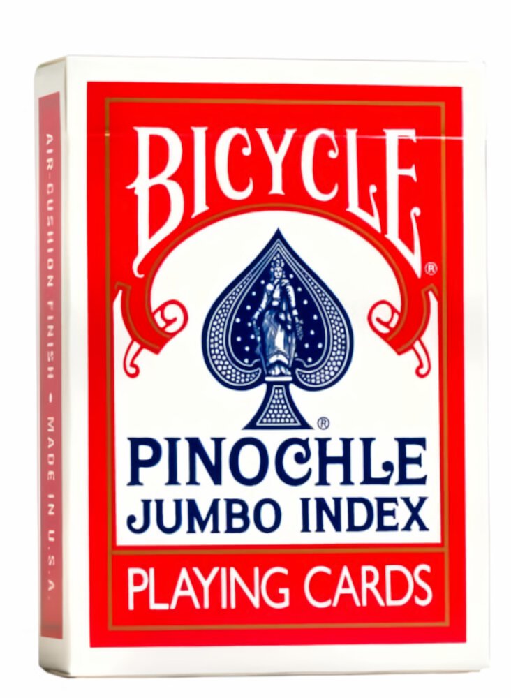 Bicycle Pinochle Jumbo Index Playing Cards (Color Will Vary) (Pack of 2) Bicycle