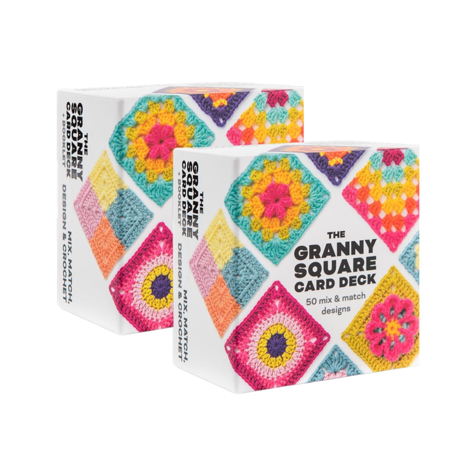 PASUTEC The Granny Square Card Deck: 50 mix and match designs Color Coordination,2 Pack PASUTEC