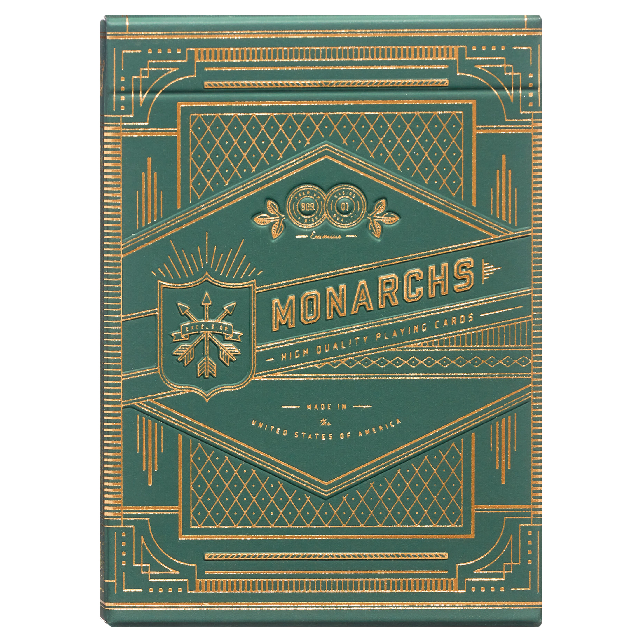 theory11 Monarchs Playing Cards (Green) Theory11