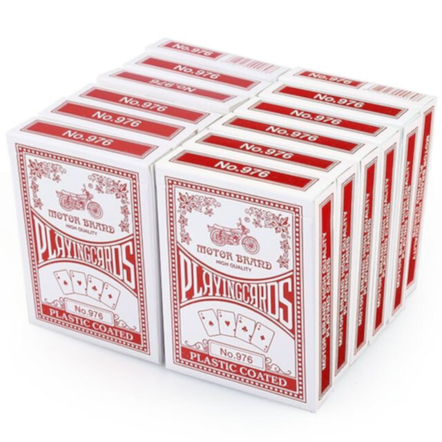 LotFancy Playing Cards, 12 Decks Poker Size Standard Index, Red LotFancy