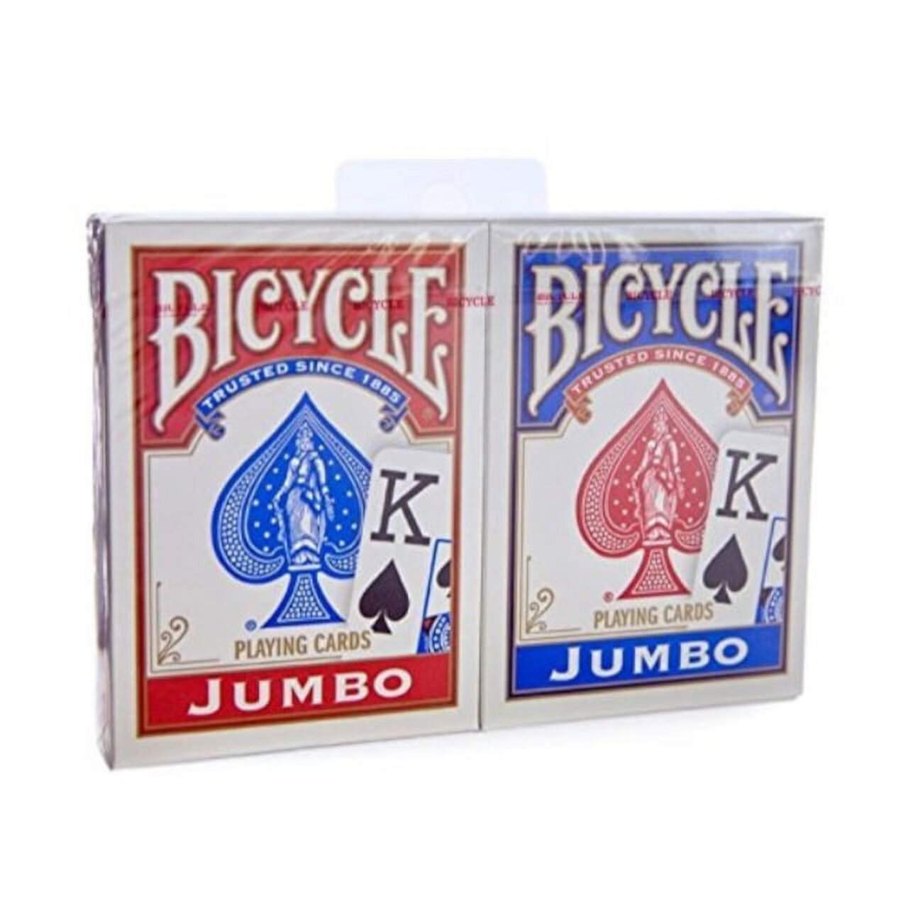 Bicycle Jumbo Index Rider Back Playing Cards, Red and Blue, 2 Count Bicycle