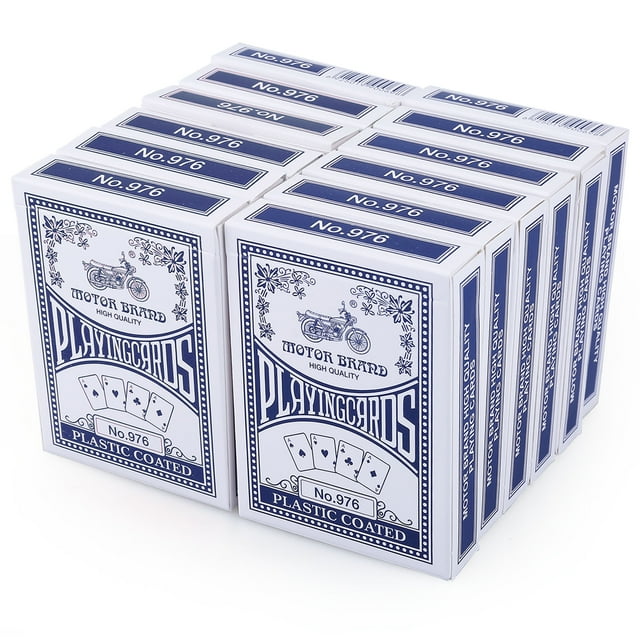 LotFancy 12 Decks Playing Cards, Poker Size Standard Index, Blue LotFancy