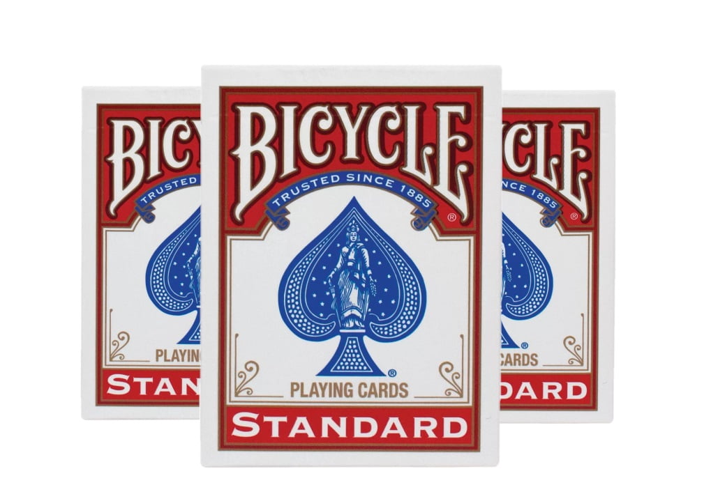 Bicycle Standard Playing Cards 3 Decks (Red) Bicycle