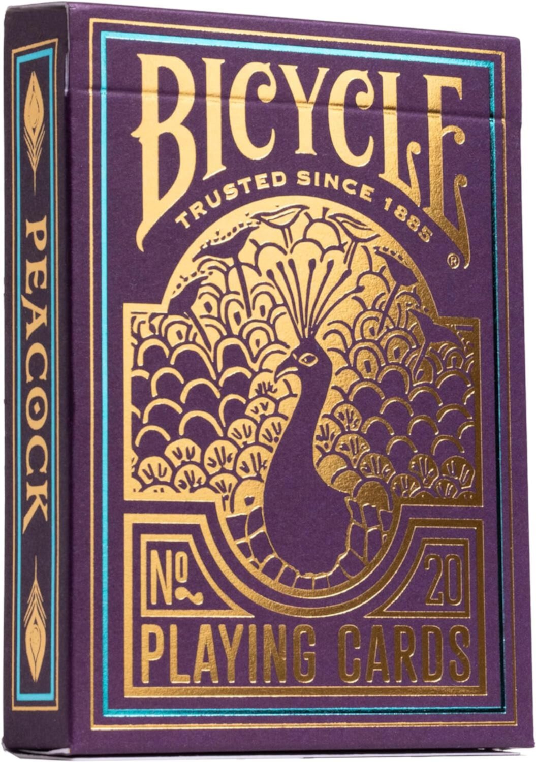 Bicycle Purple Peacock Playing Cards, Gold Cold Foil Playing Card Deck Bicycle